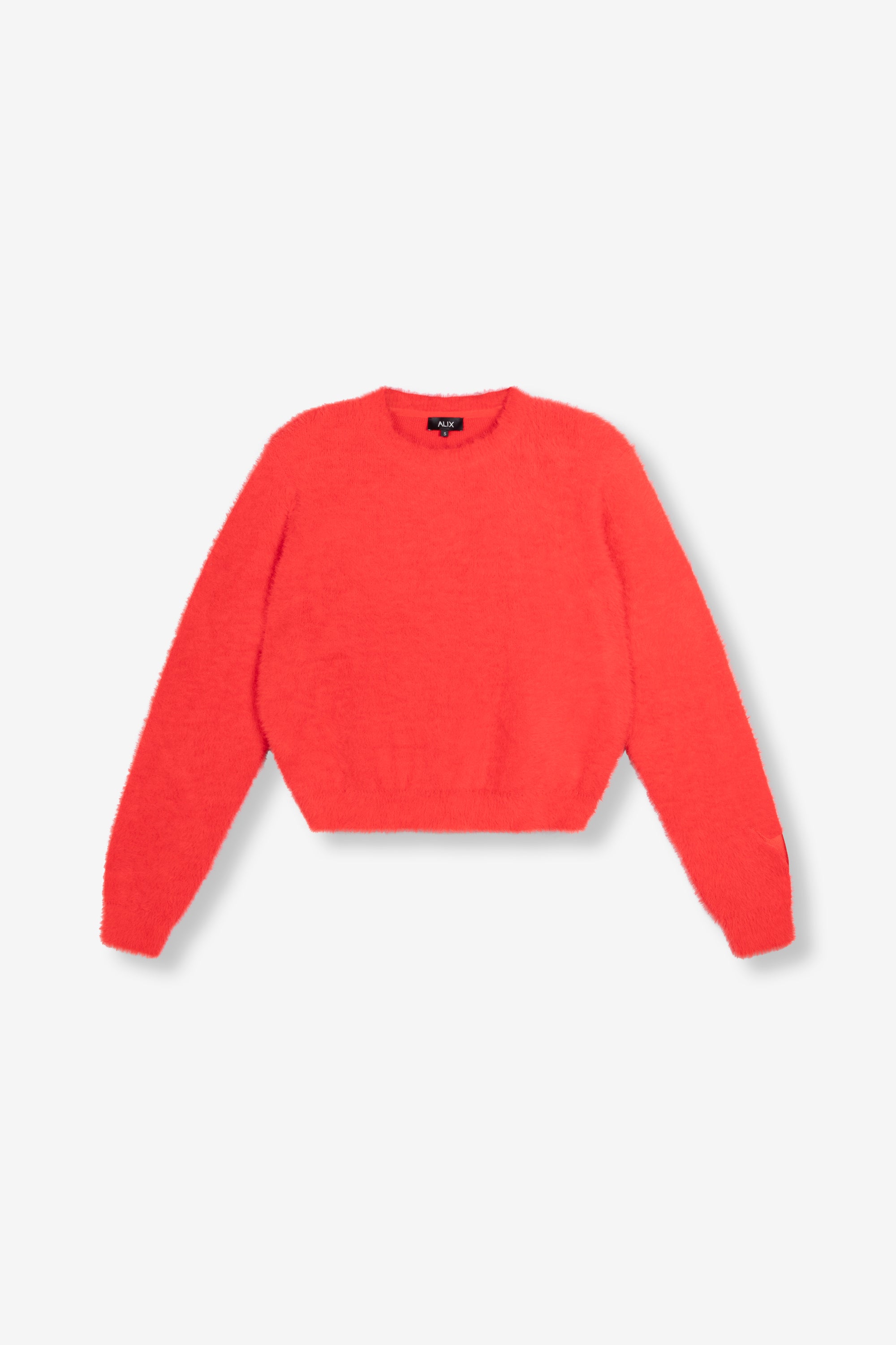 Mohair look pullover | red