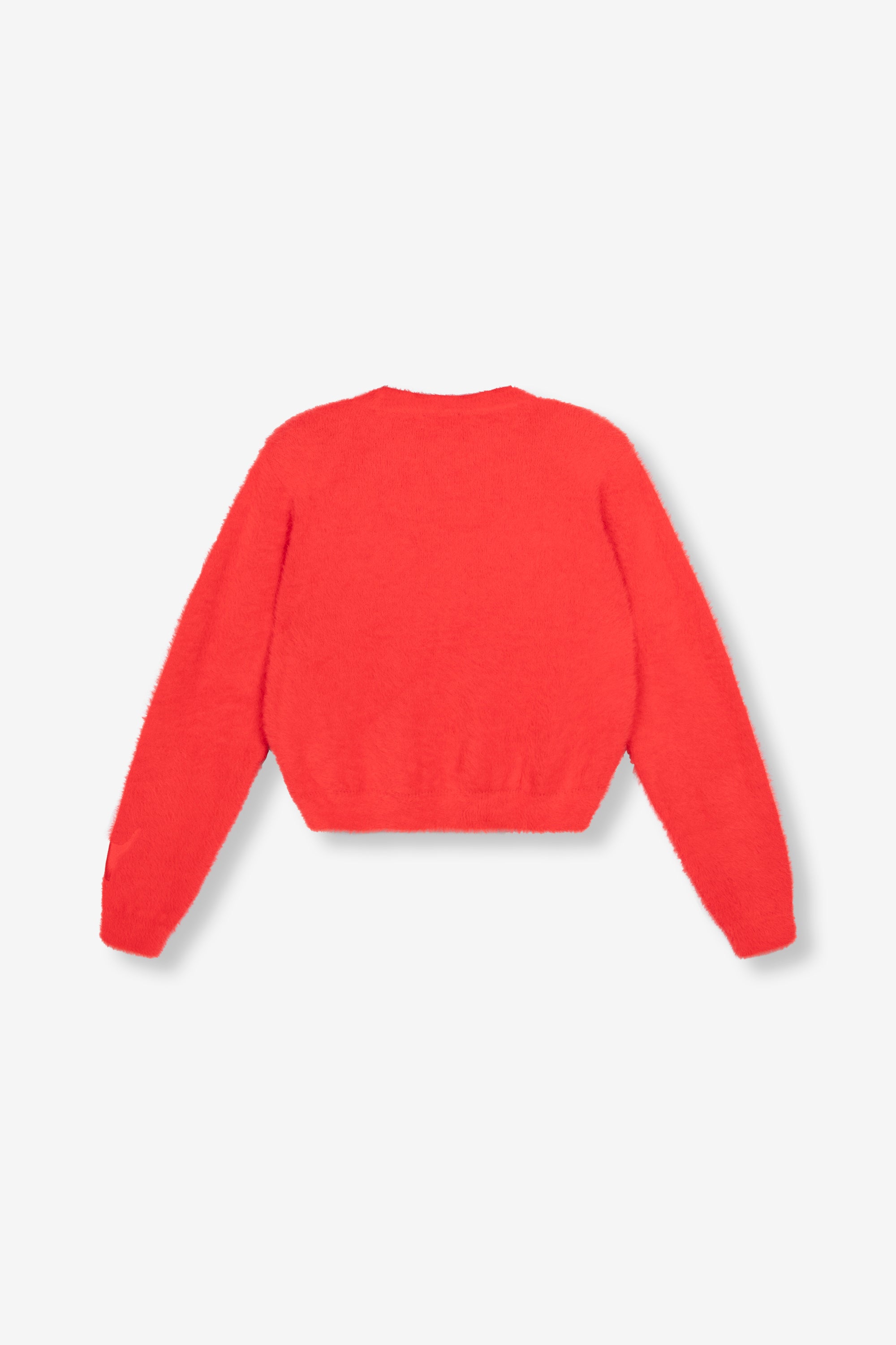 Mohair look pullover | red