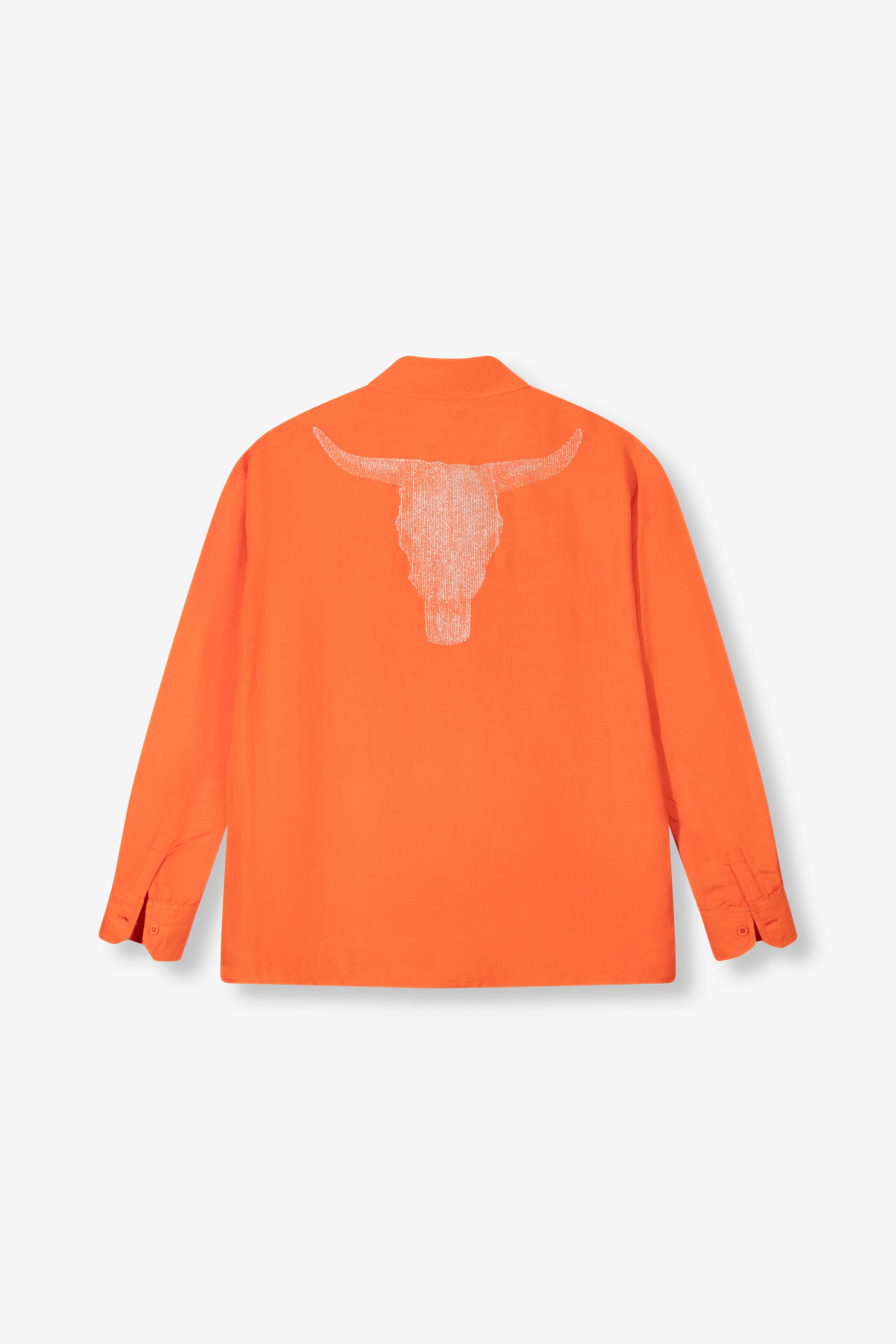 Oversized linen blouse | neon orange