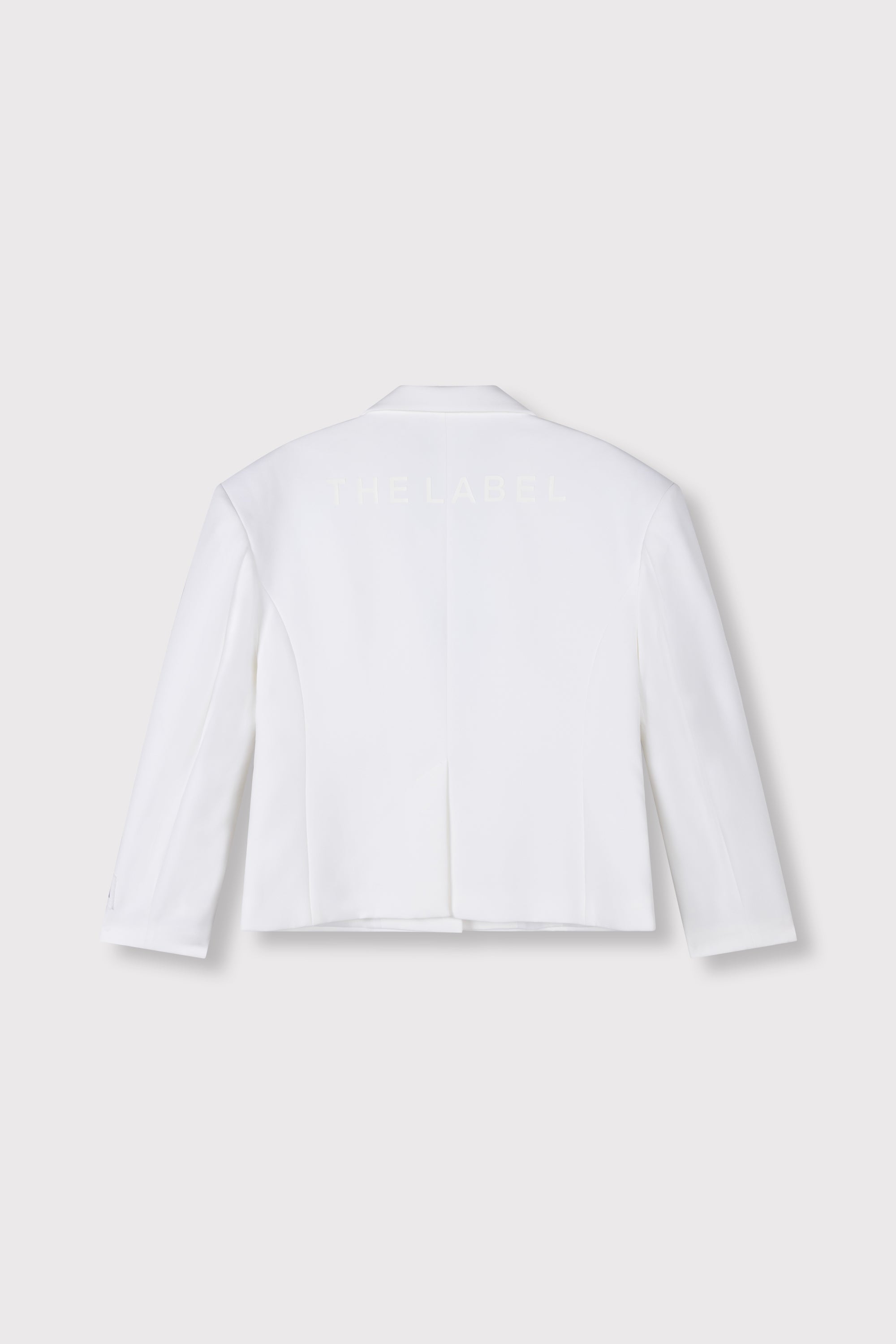 Oversized twill blazer | soft white