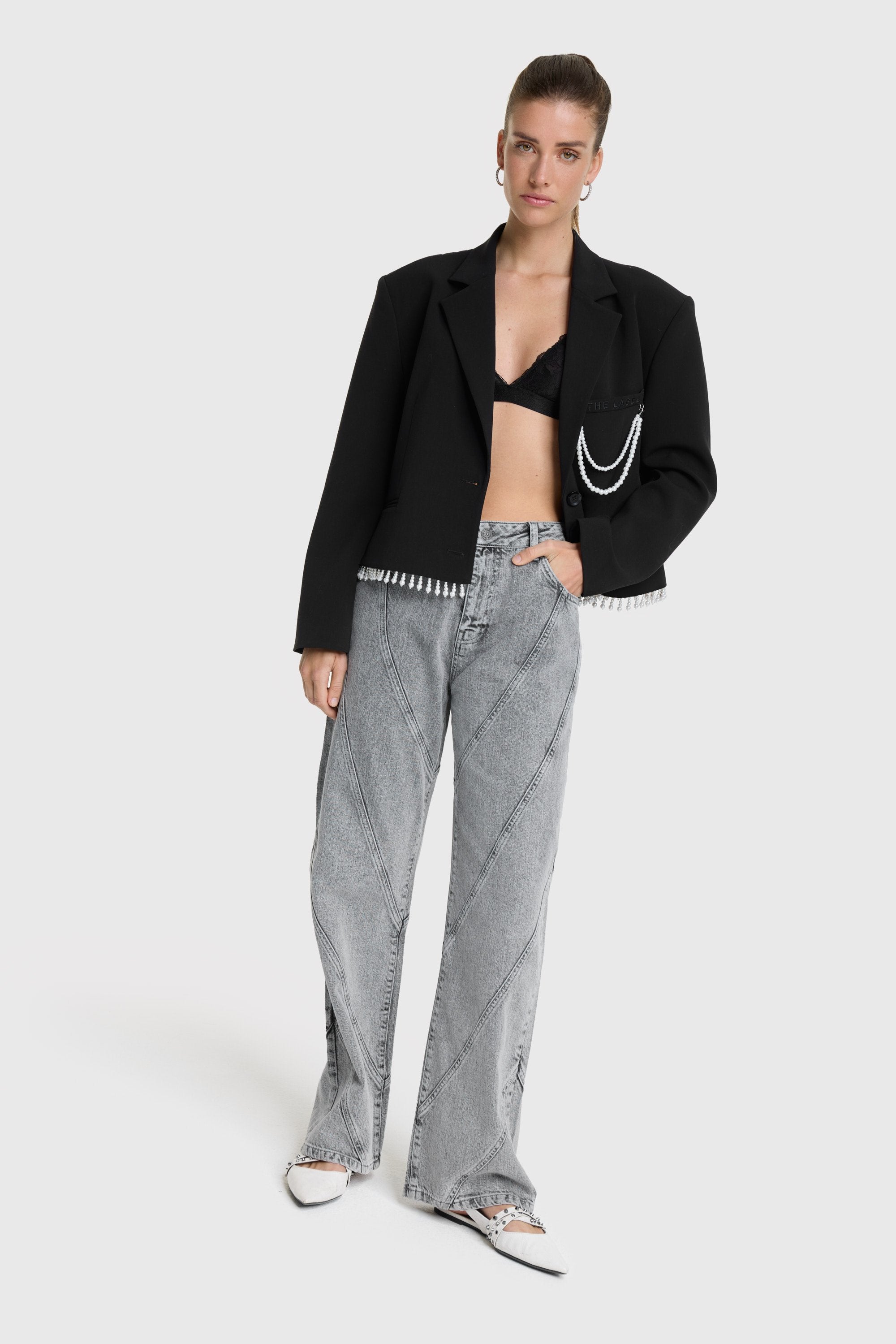 Pearl detailed blazer