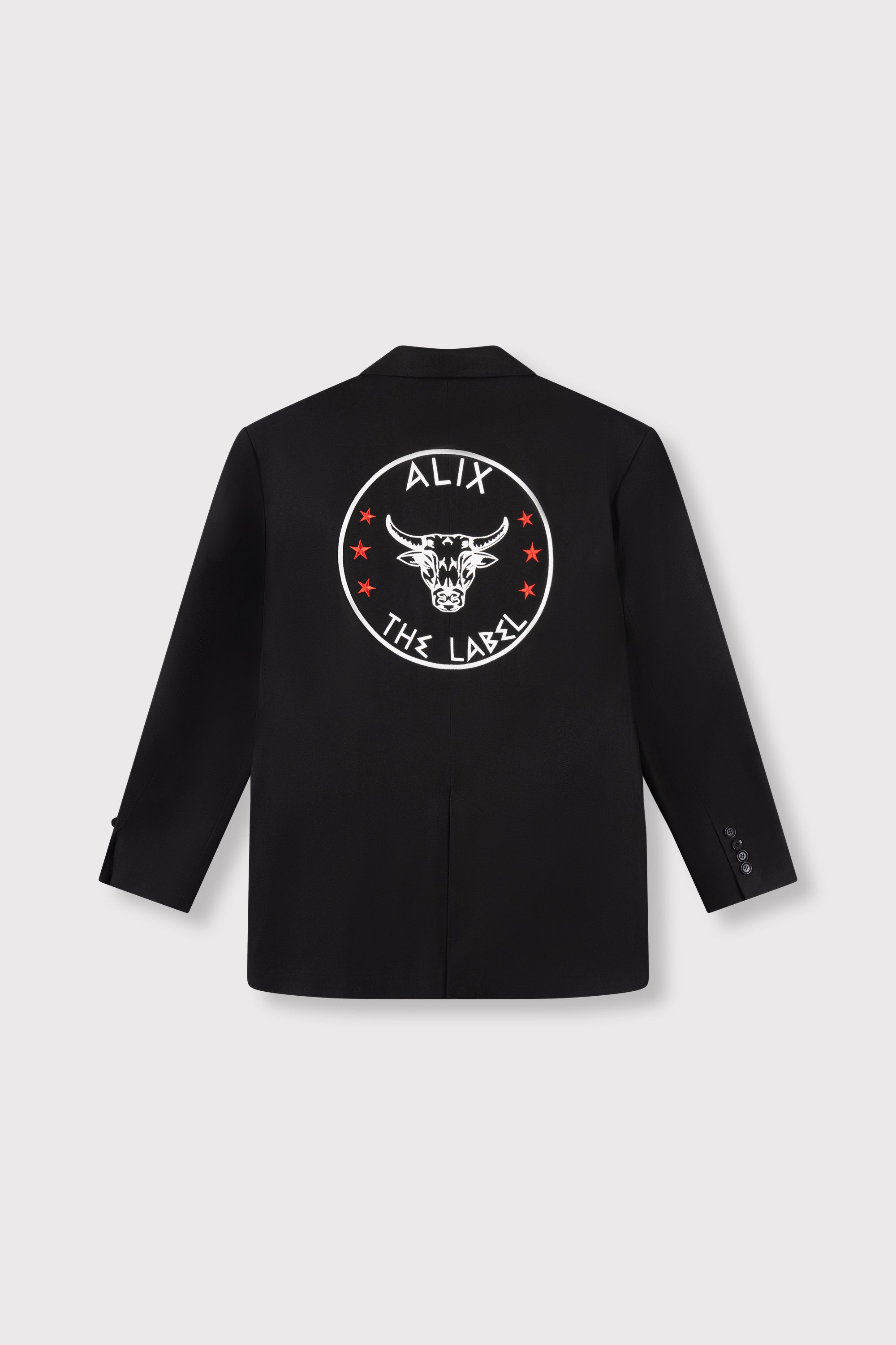 Round bull artwork blazer