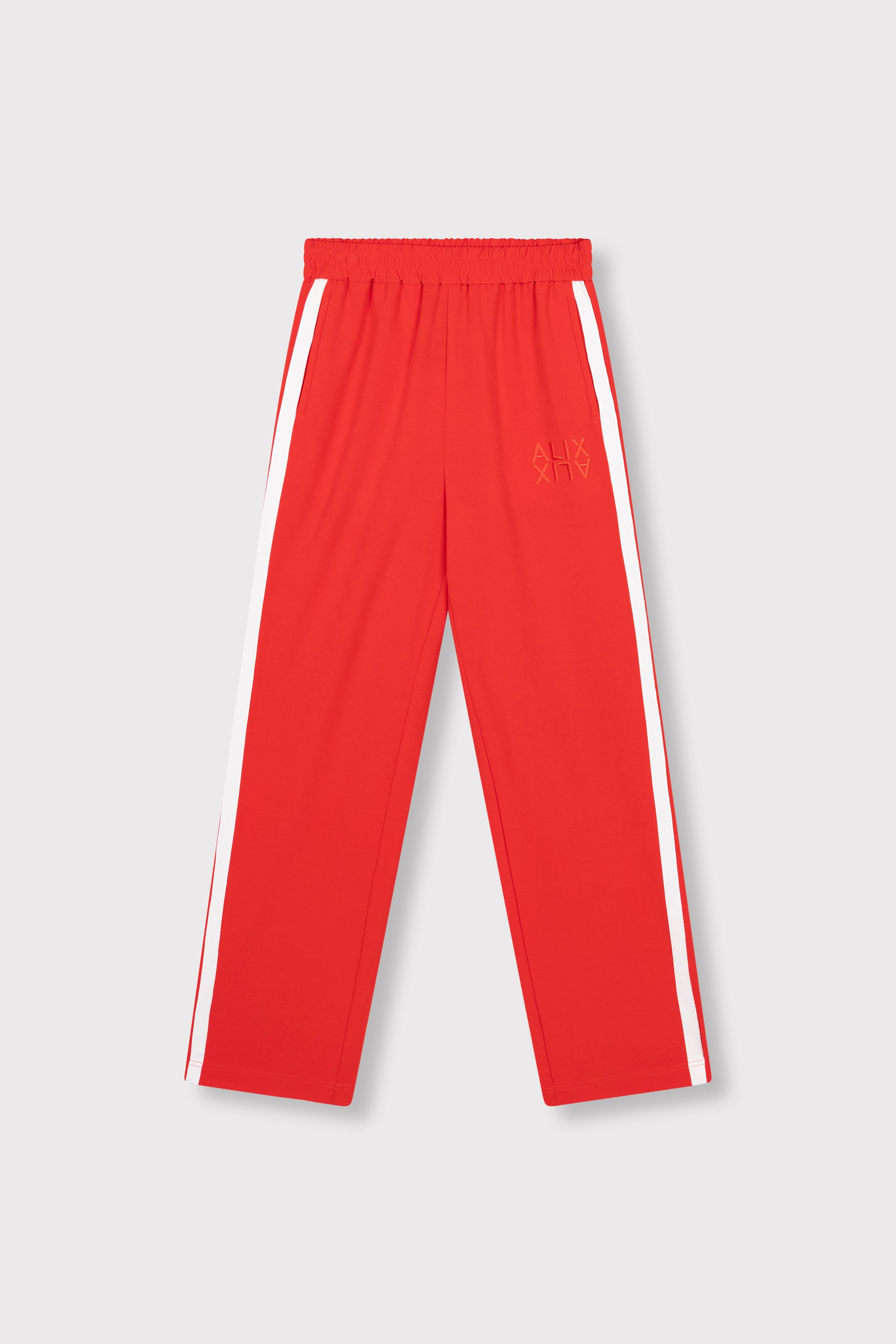 Stripe pants | bright red