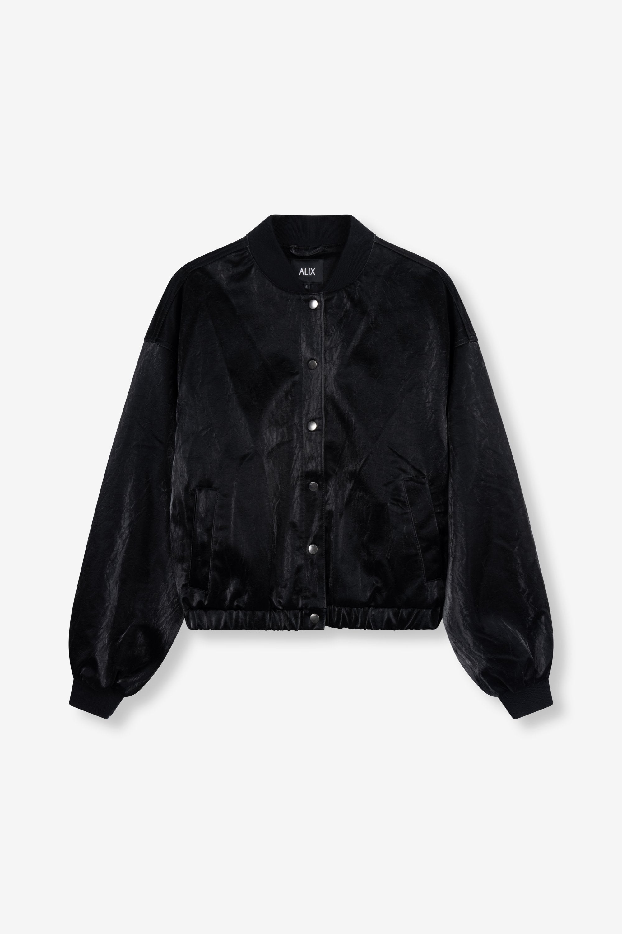 Velvet leather bomber