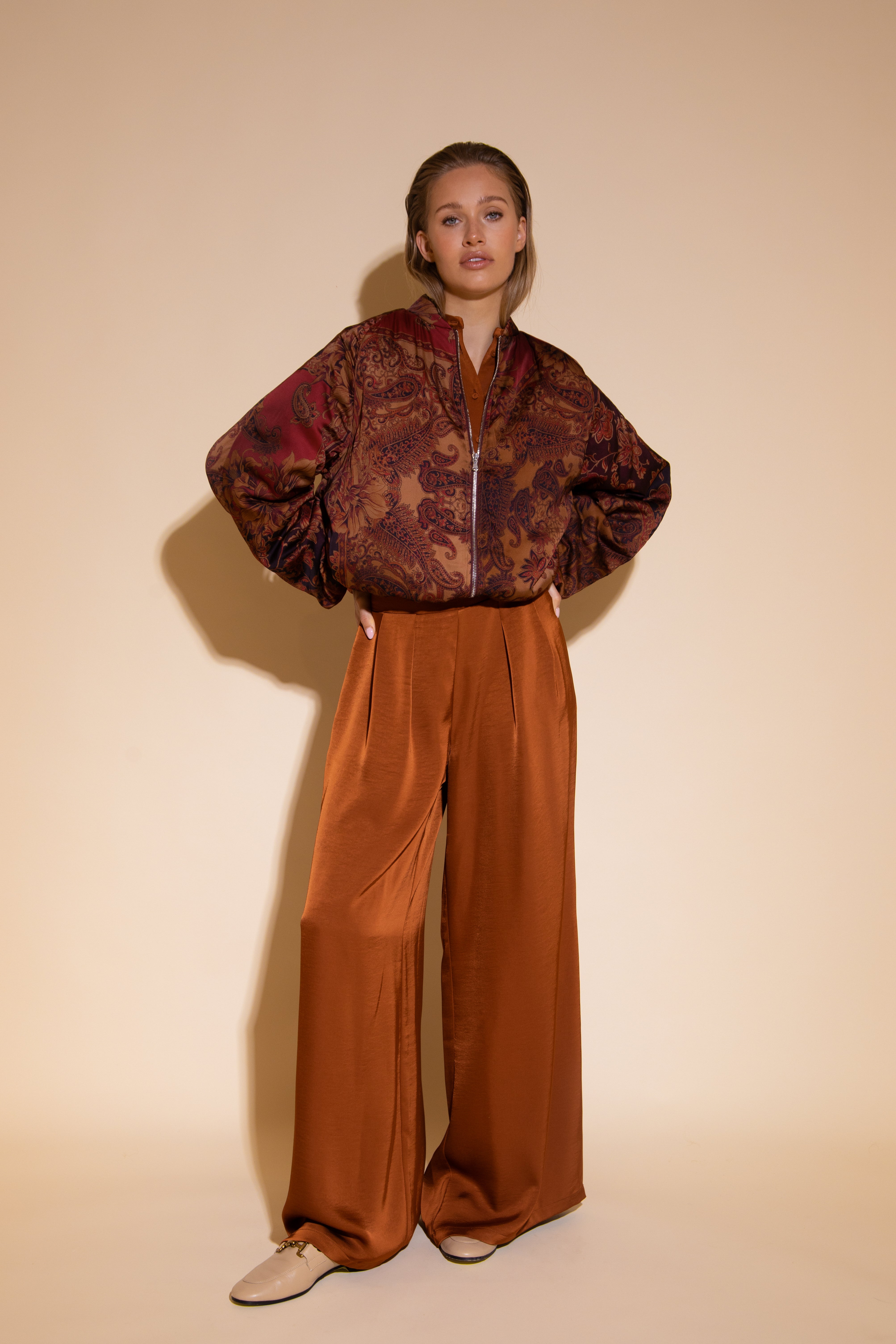 Faith bomber | multi print paisley