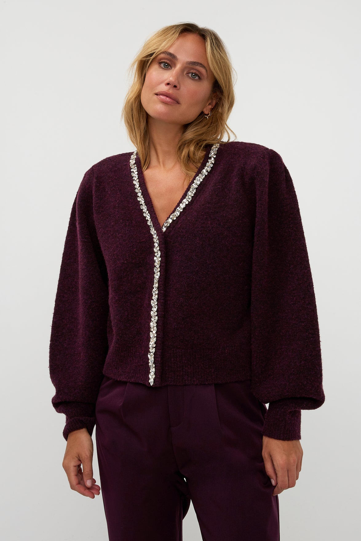 Sia knitwear | aubergine