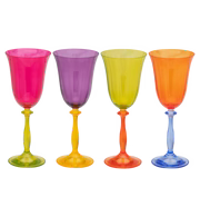 Multicoloured Wine Glass Set