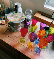 Multicoloured Wine Glass Set