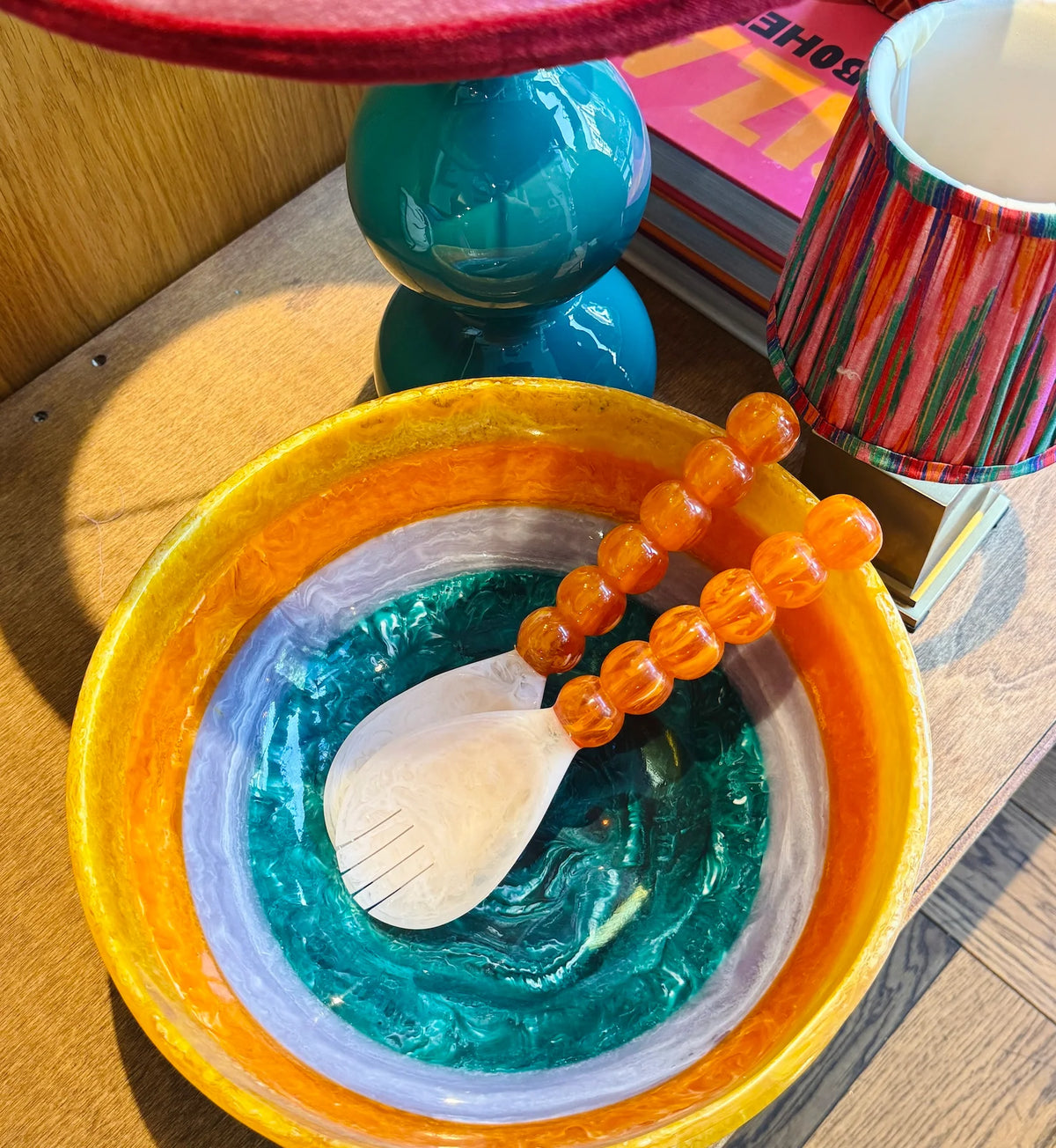 Gleaming salad bowl
