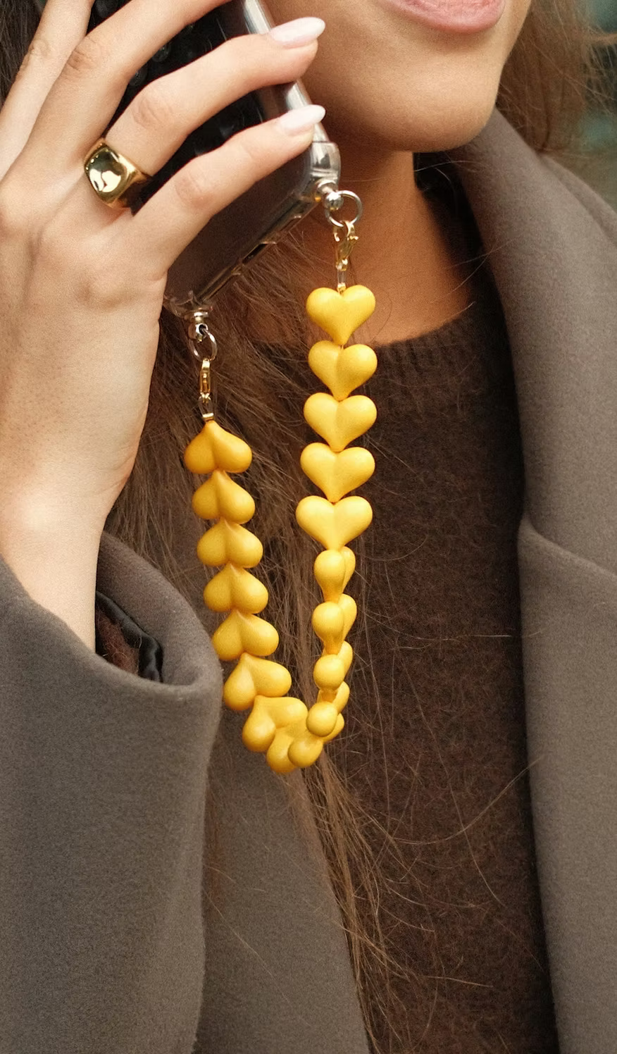 Yellow Heart Phone Cord