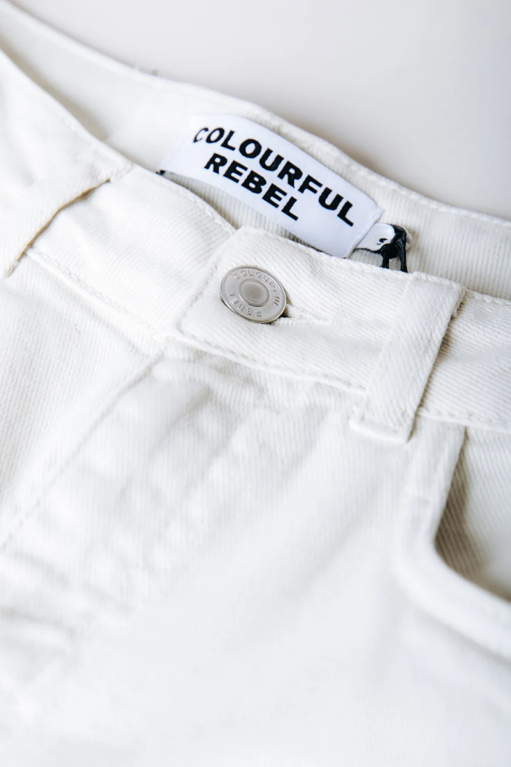 Jones braided denim straight leg jeans