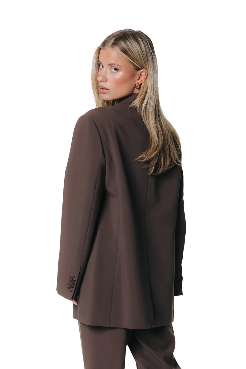 Bowie charm blazer | brown