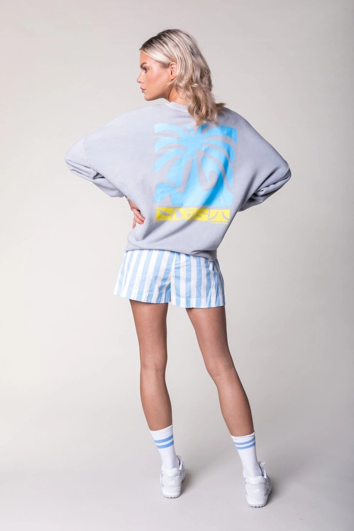 Lyn Striped shorts | blue