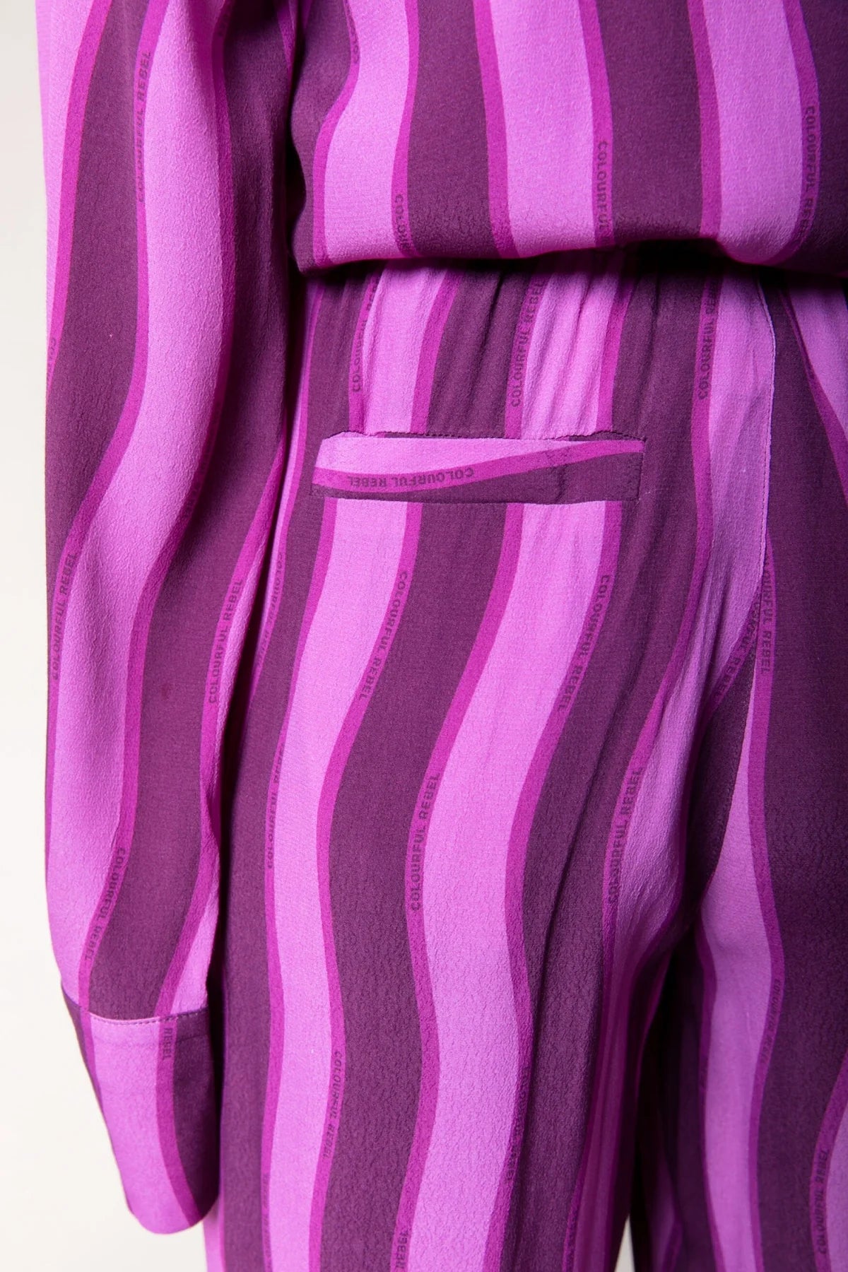 Melody stripes straight pants | purple