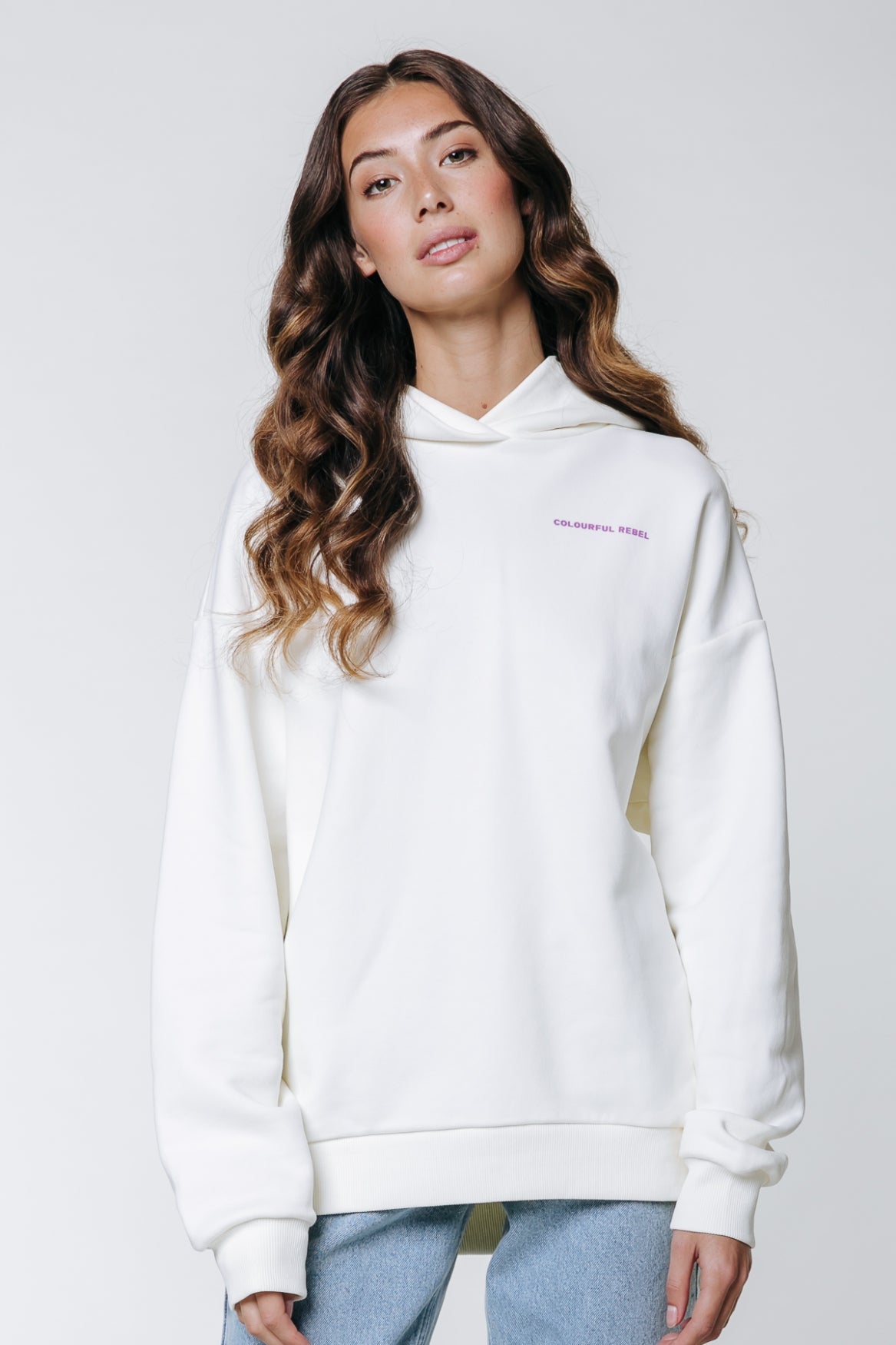 Summer Essence oversized clean hoodie - off white