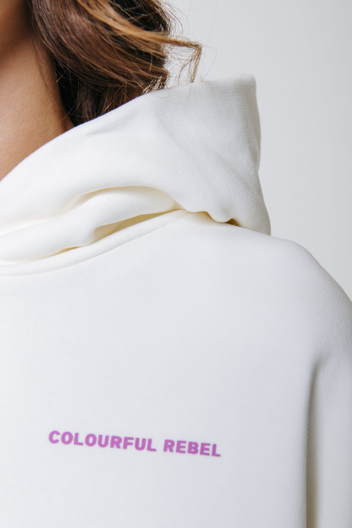 Summer Essence oversized clean hoodie - off white