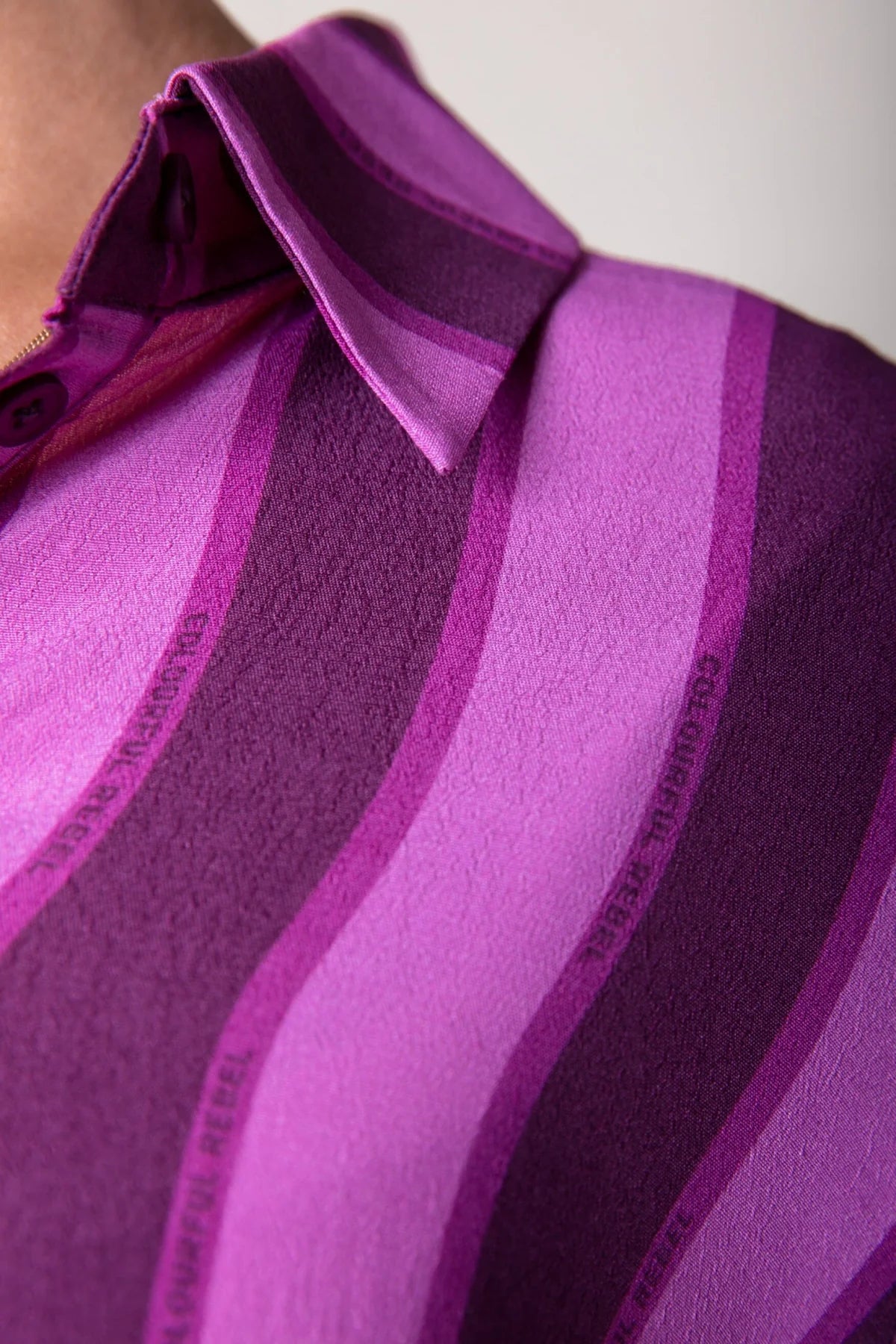 Tia stripes kimono blouse | purple