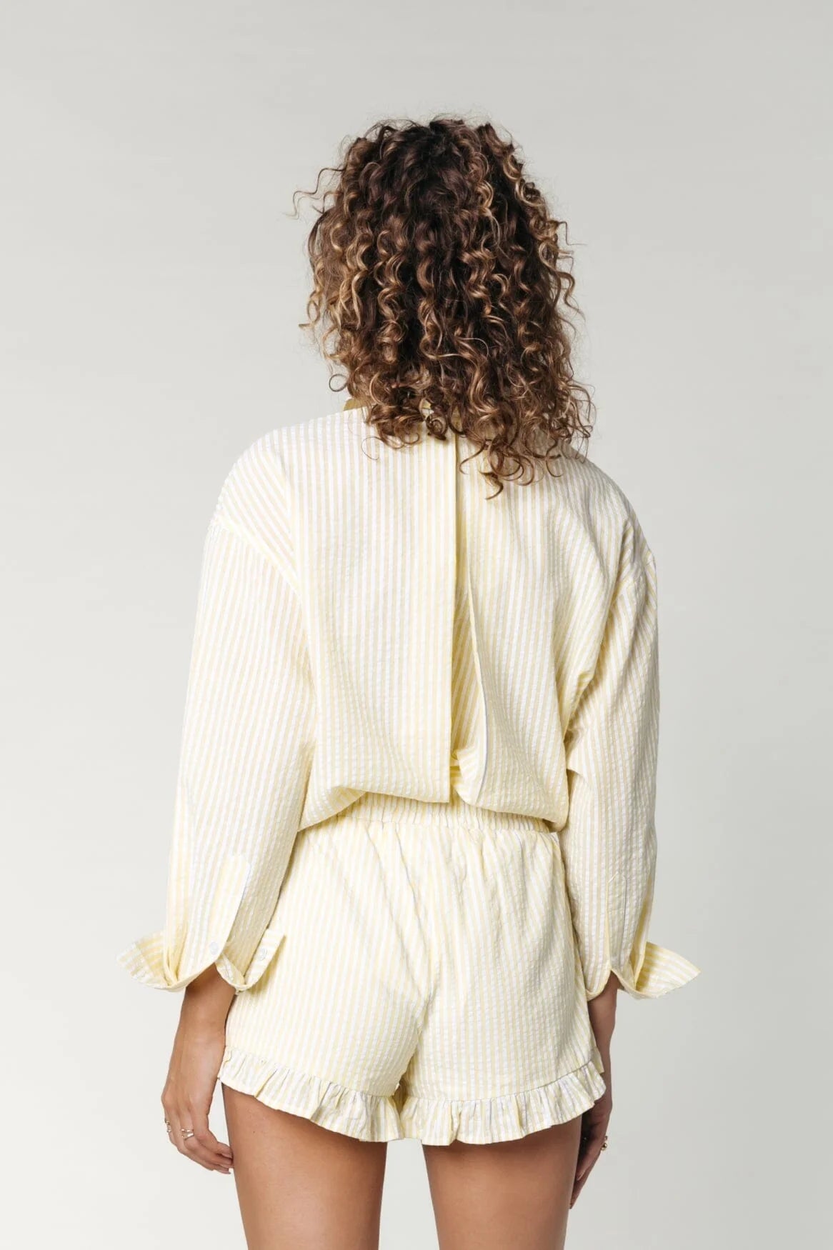 Vicky striped blouse | washed yellow