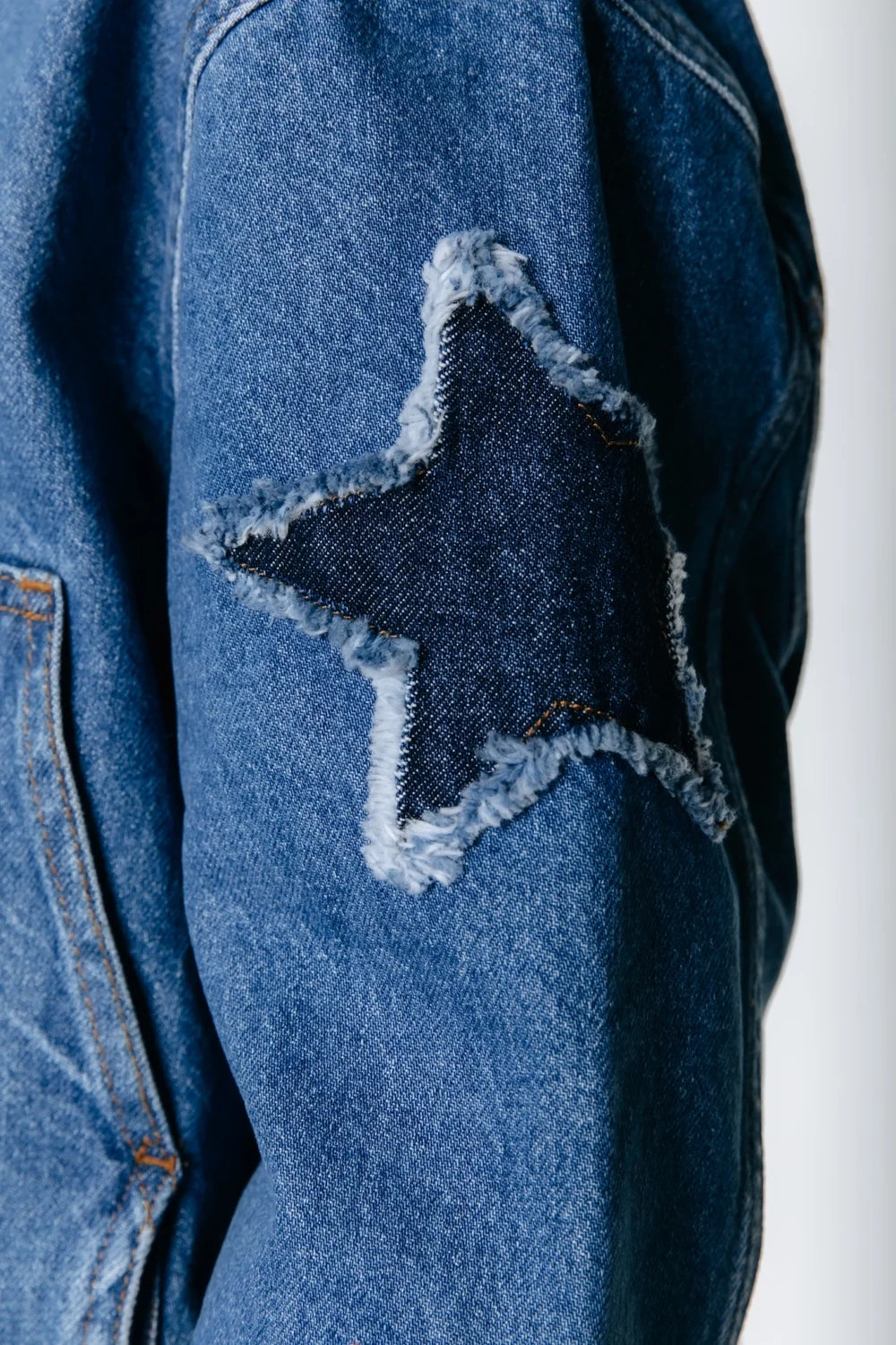 Jo Star Worker Jacket I Mid Blue denim