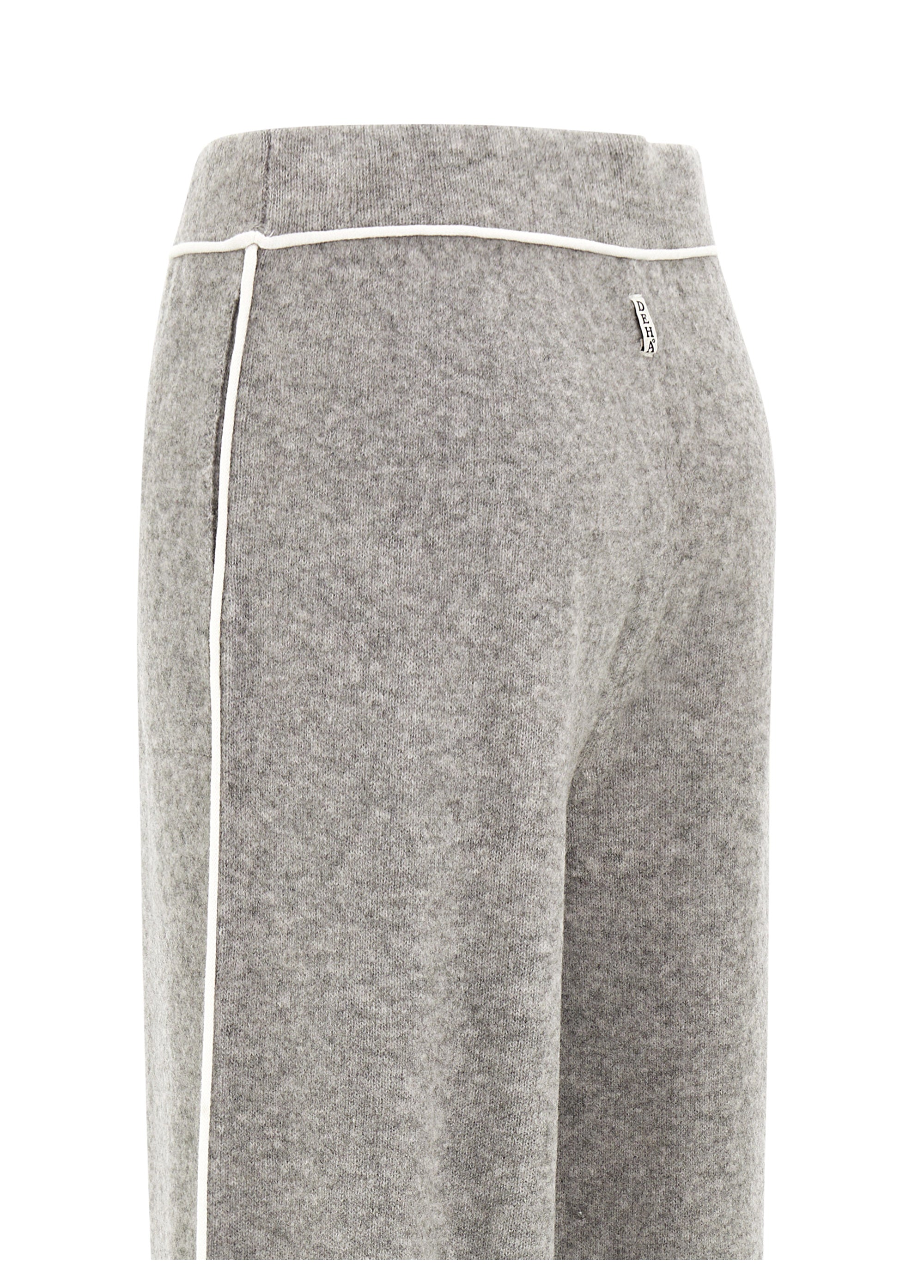 Knitted pants - grey melange