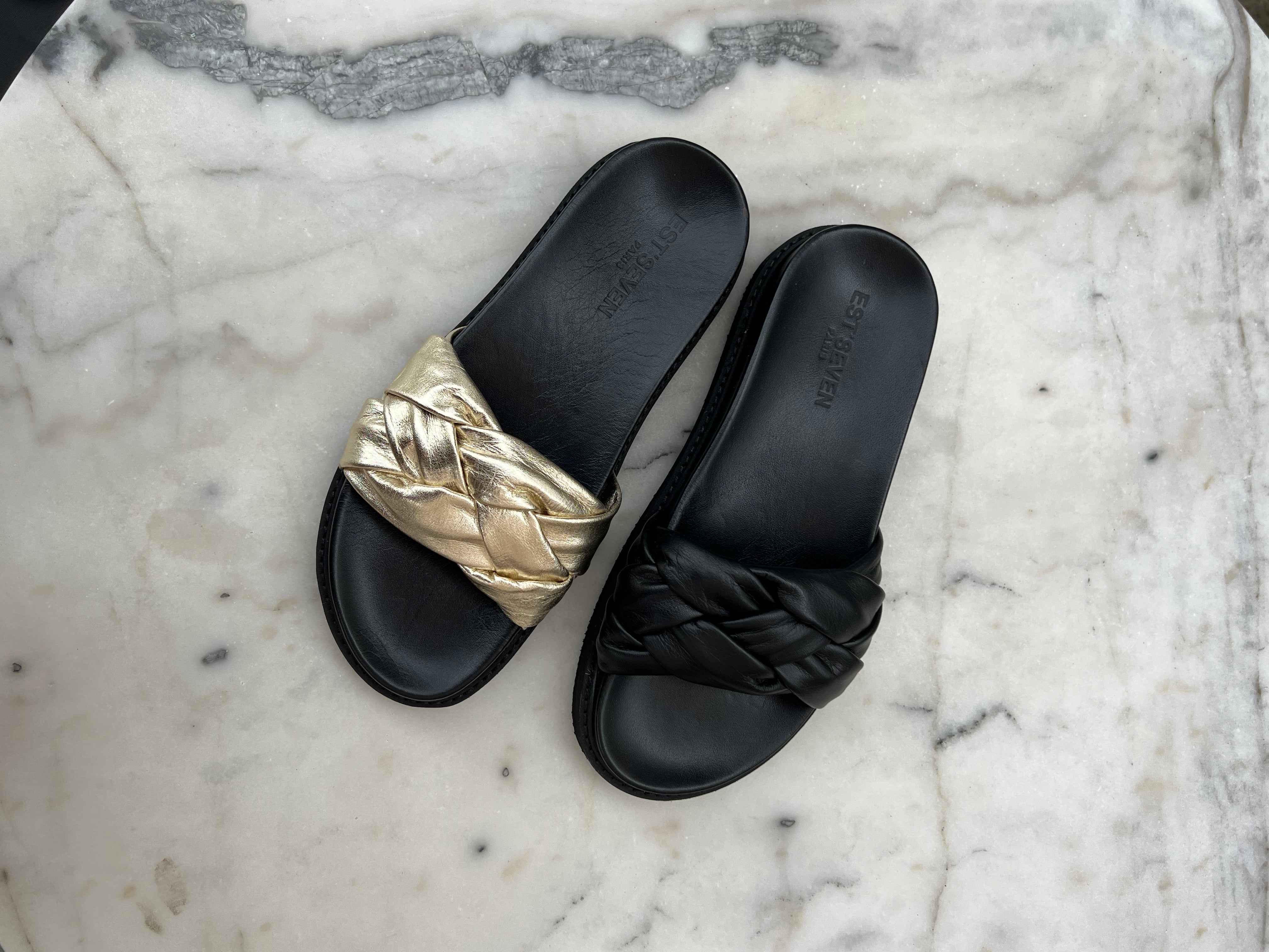 Braided slipper chunky | gold