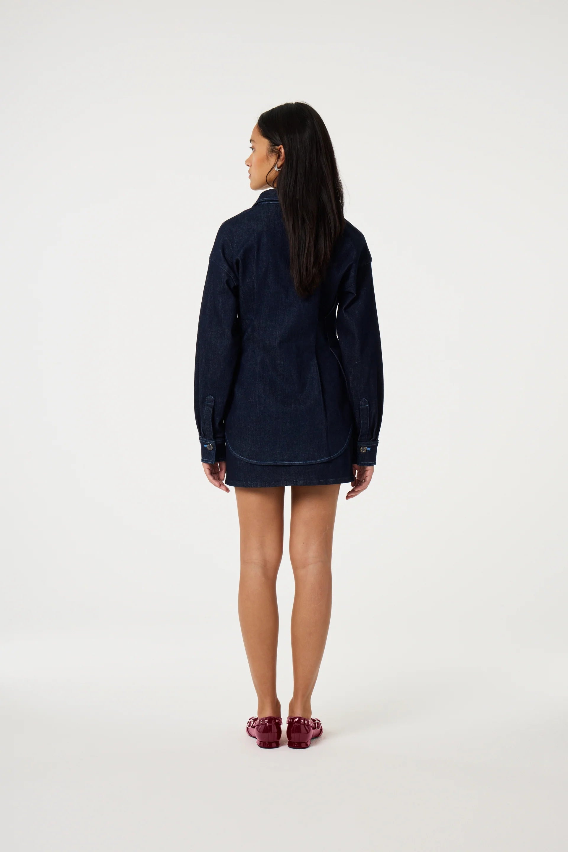 Irina denim blouse | dark indigo