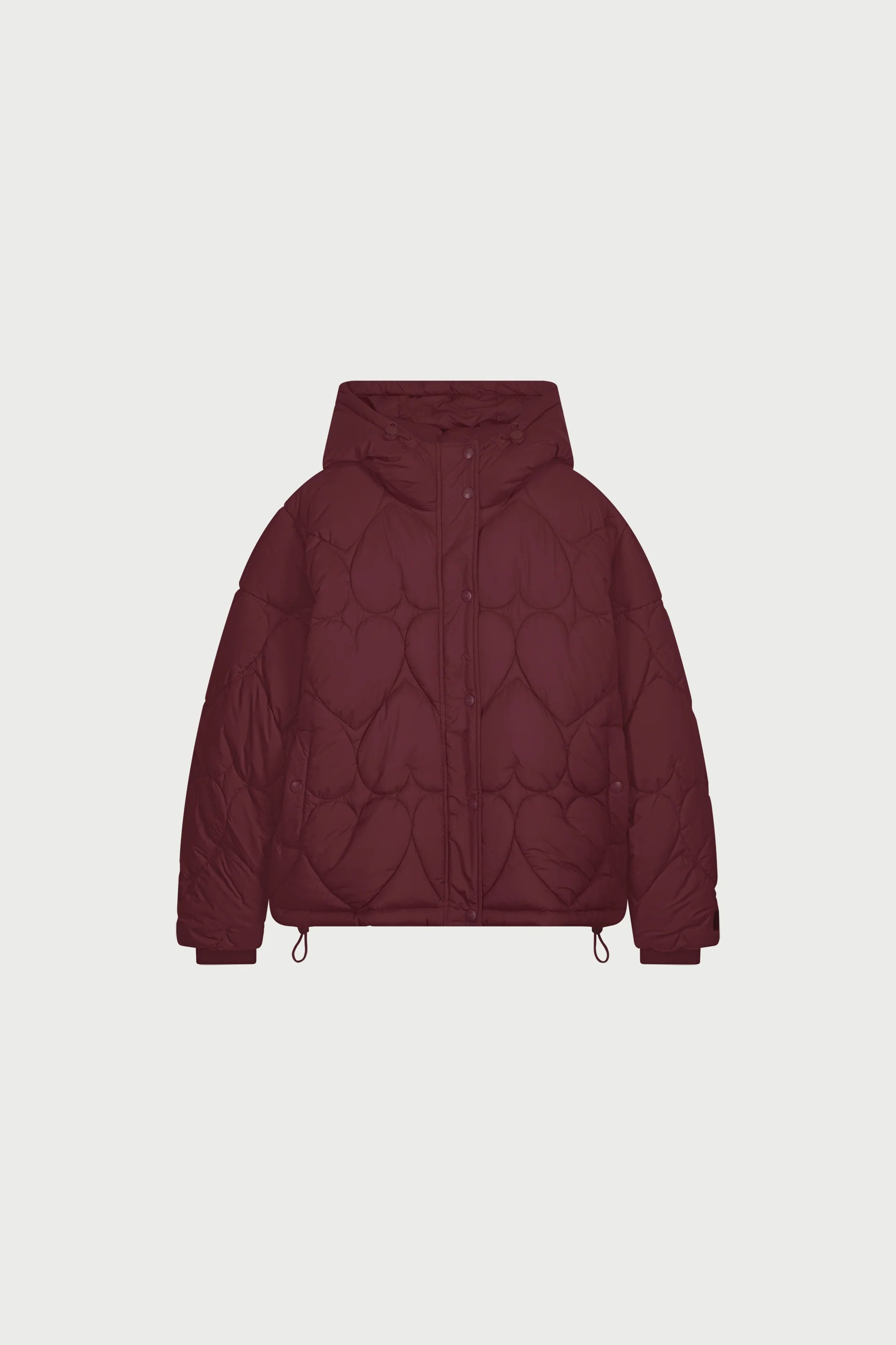 Prisca puffer short | deep burgundy