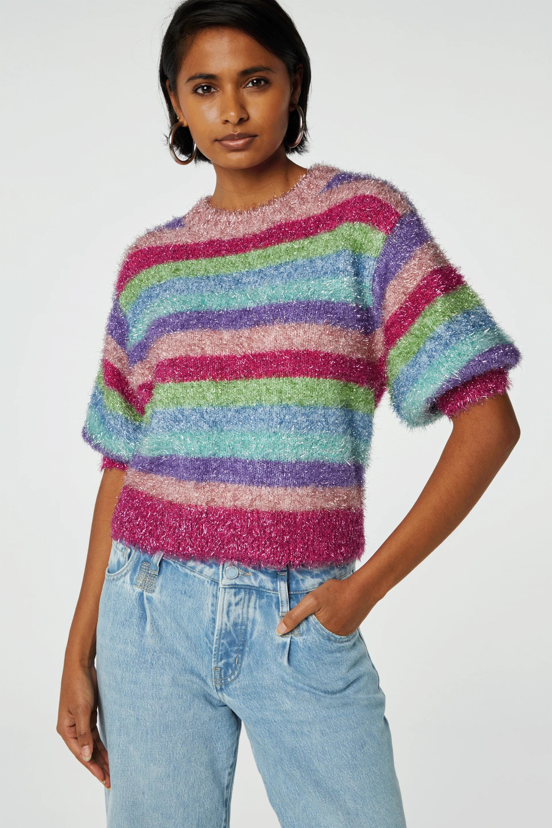 Kitty pullover | multi stripe