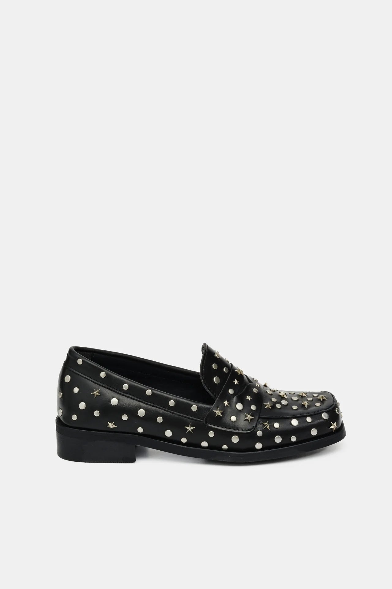 Pim studs loafers - black