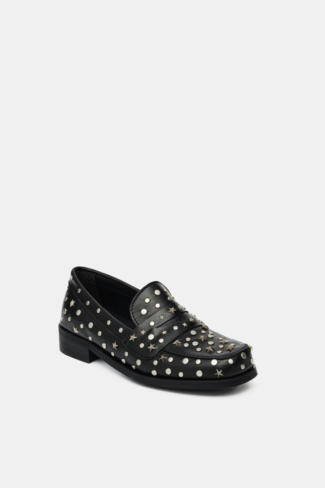 Pim studs loafers - black