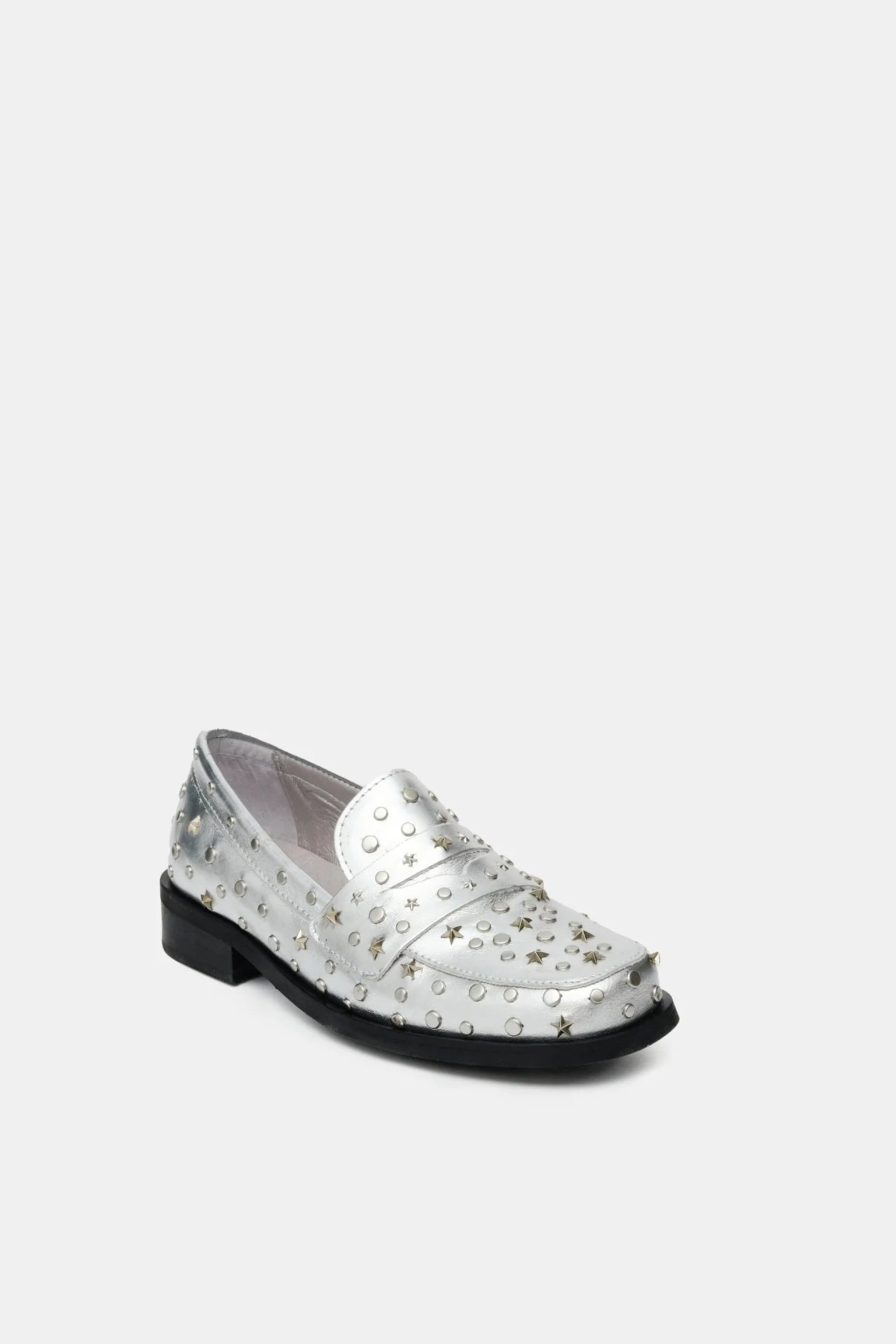 Pim studs loafers - silver