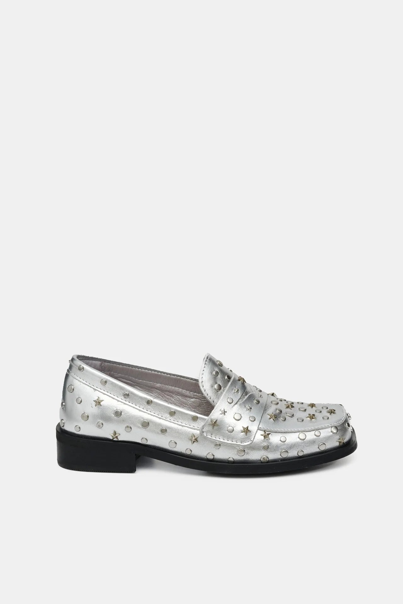 Pim studs loafers - silver