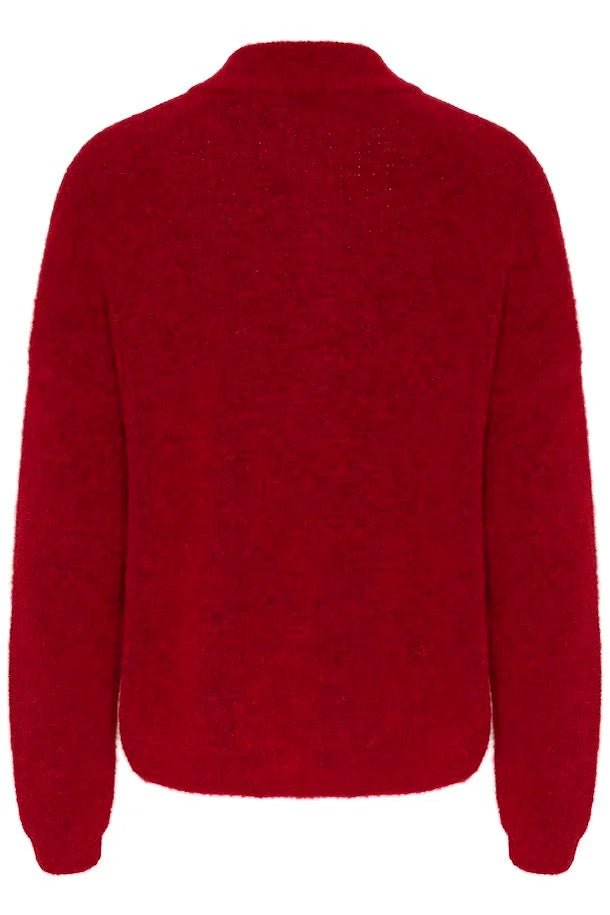 Alpha short cardigan red