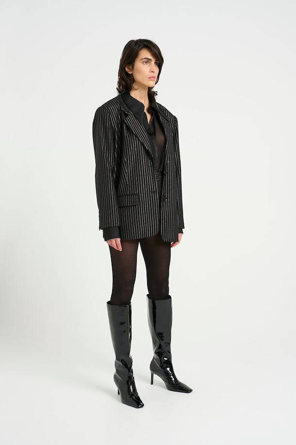 Caylina lurex pinstripe blazer