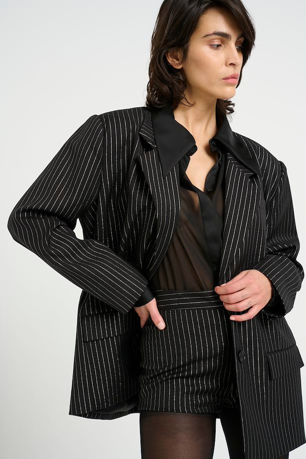 Caylina lurex pinstripe blazer