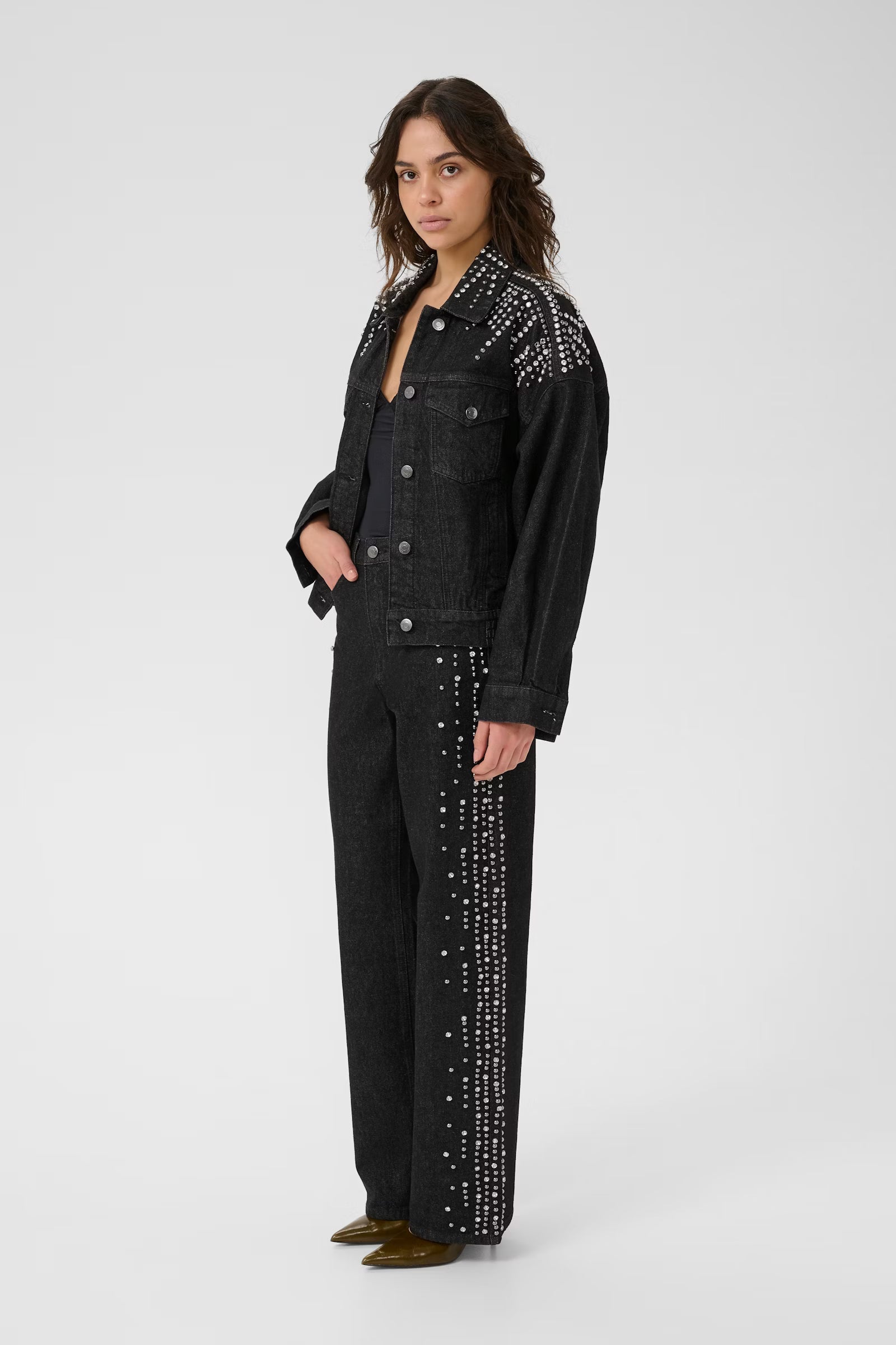 Lee denim pants rhinestones