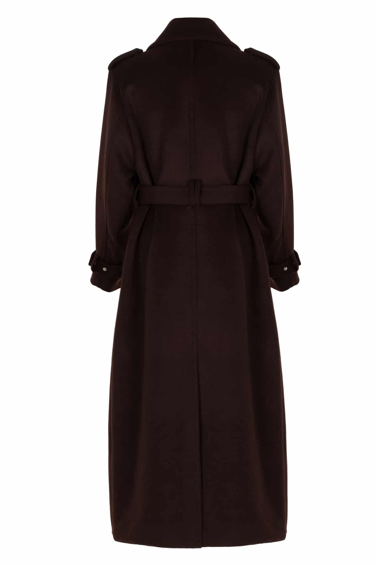 Long coat 6618438 | chocolate plum