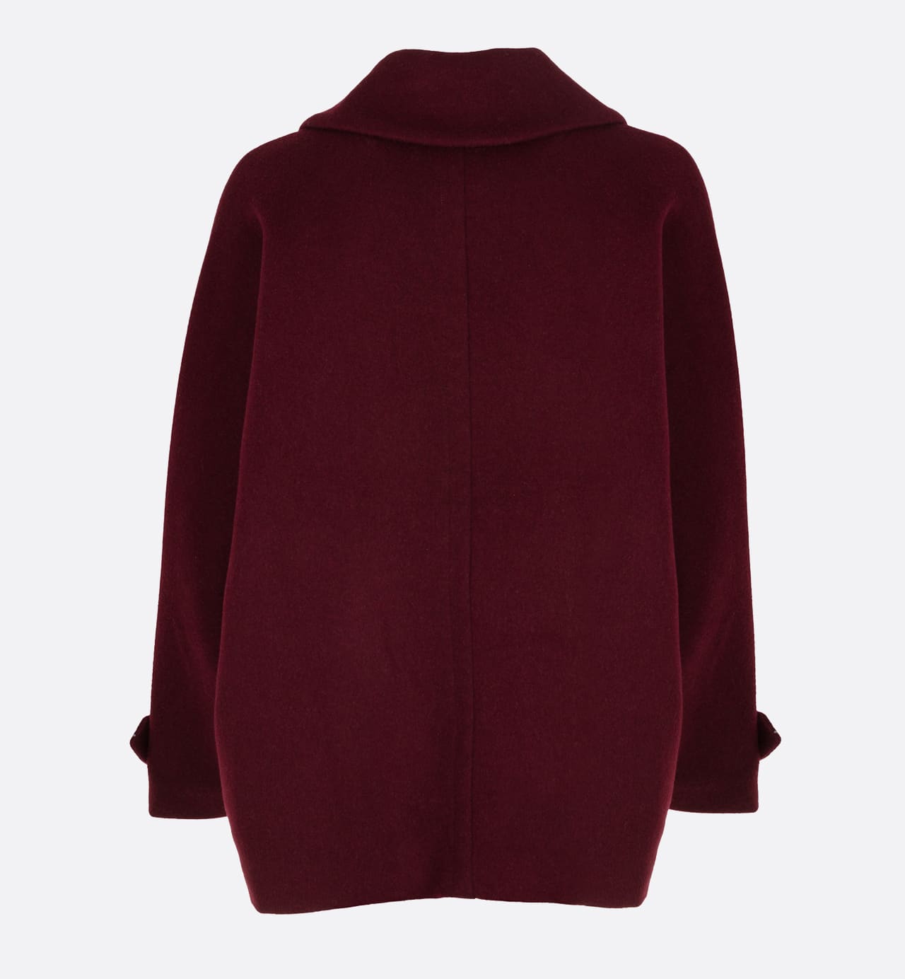 18 Wool blend oversized jacket | Burgundy