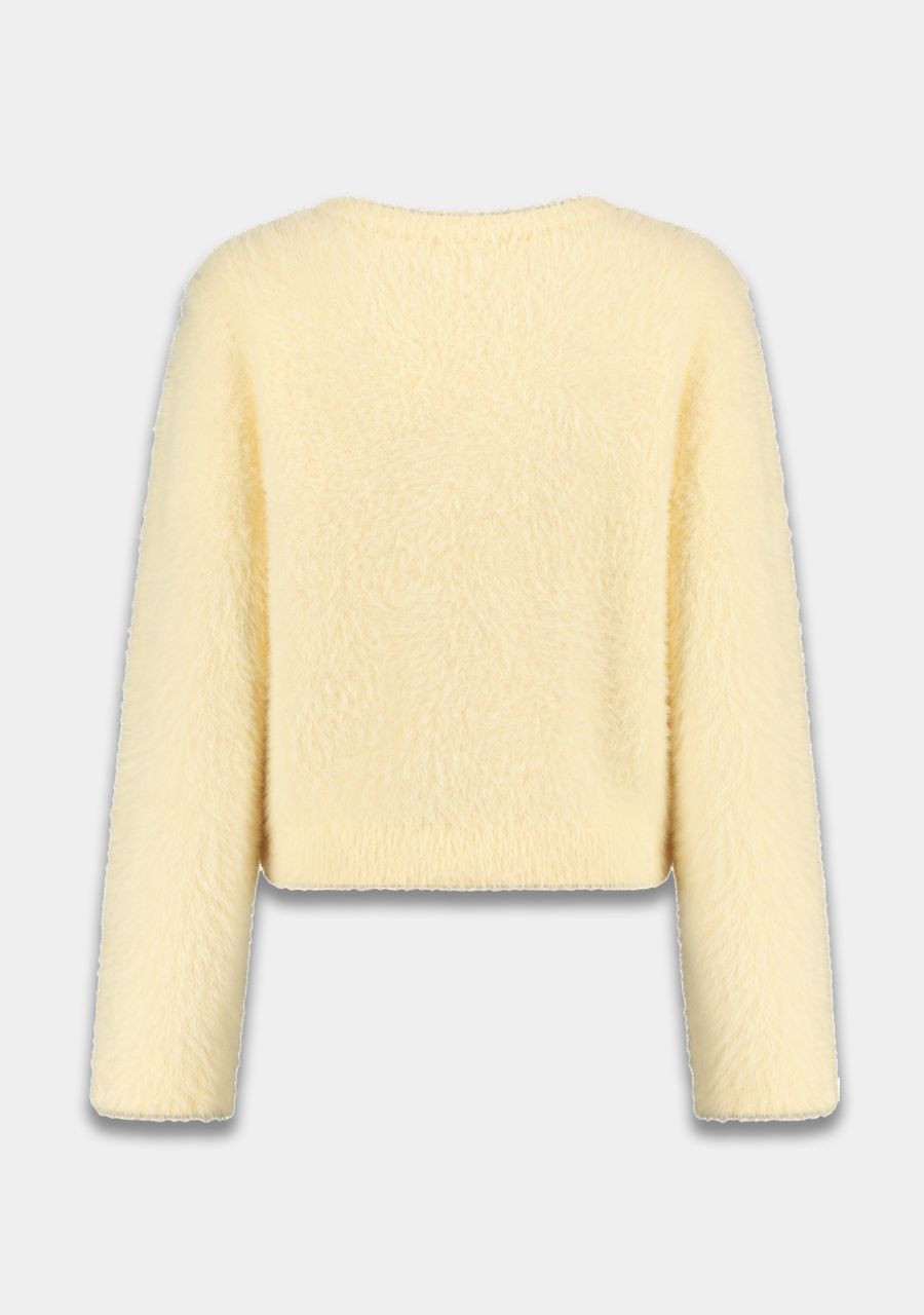 Nina fluffy sweater | almond oil