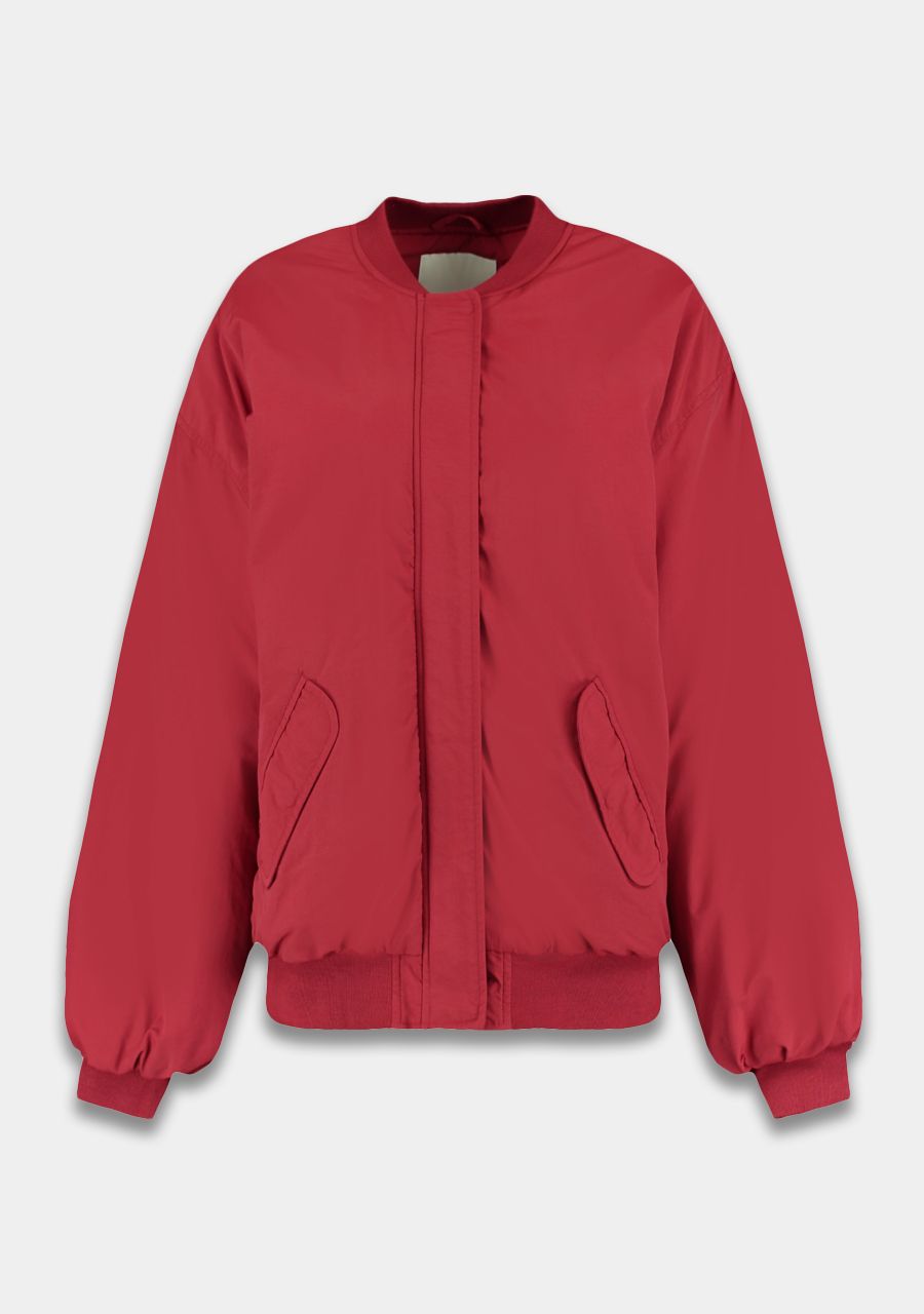 Nora bomber jacket | ruby red