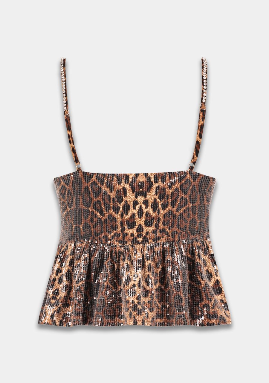 Day sequin top | lexie leopard