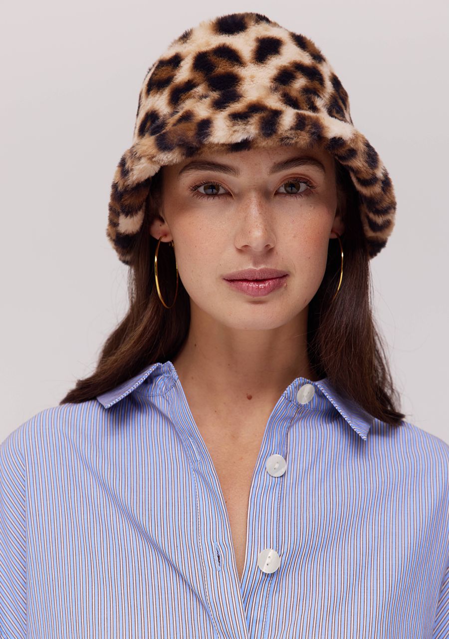 Furry hat | lexie leopard
