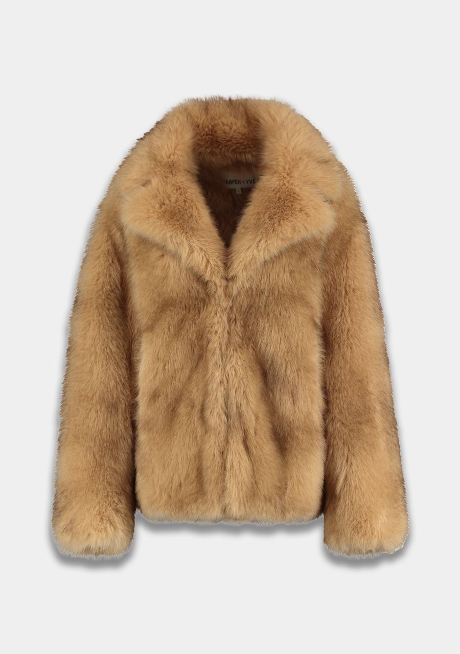 Live fake fur coat