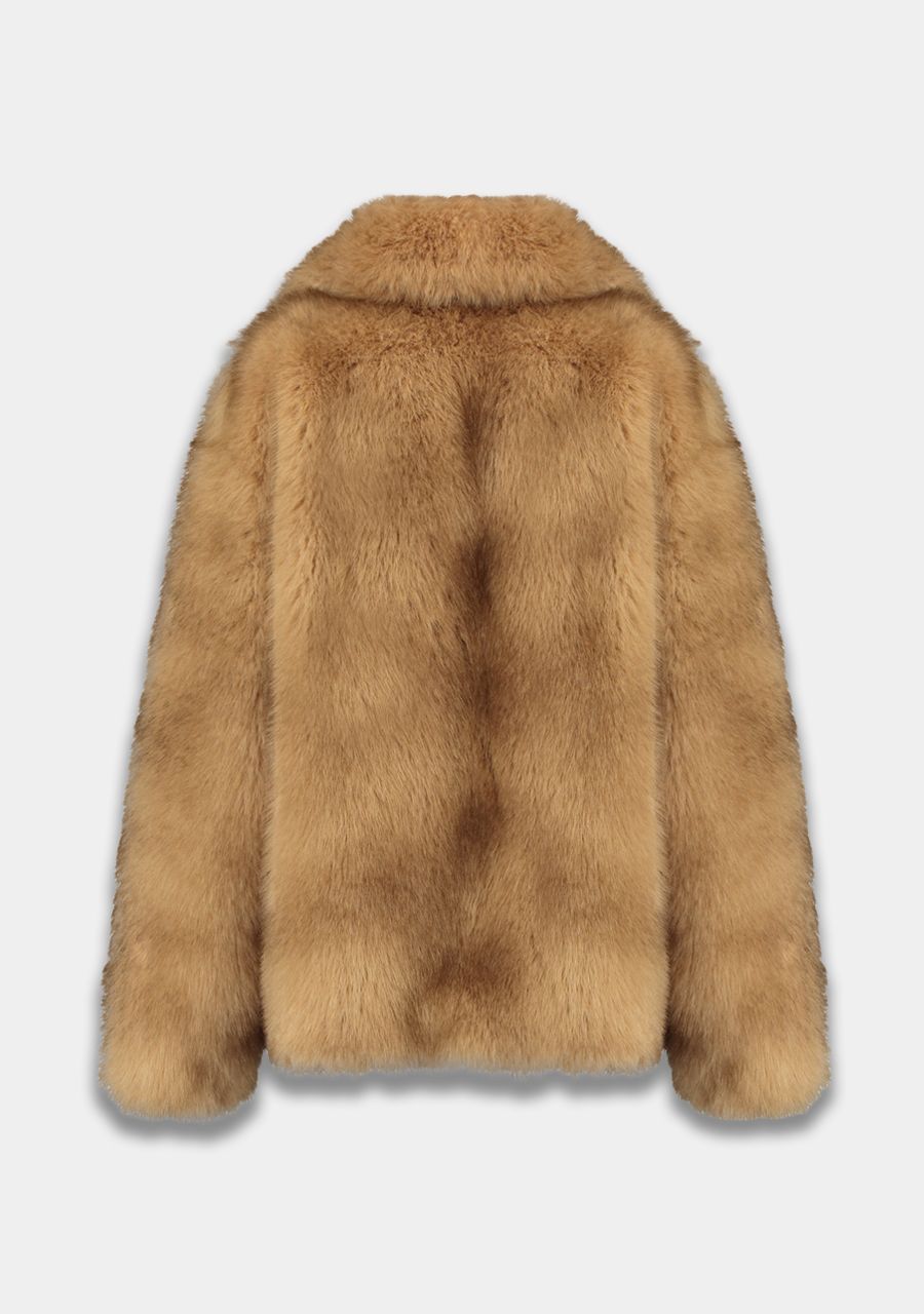 Live fake fur coat