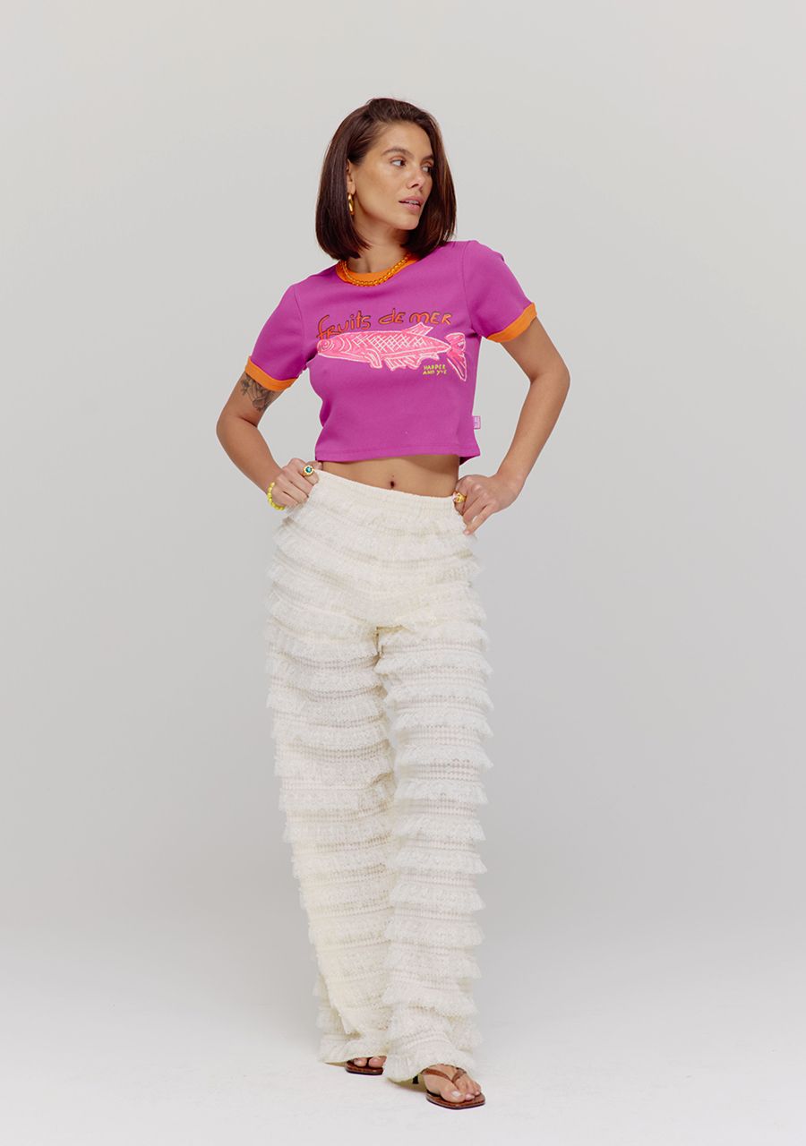 Lo ruffle pants | Ecru
