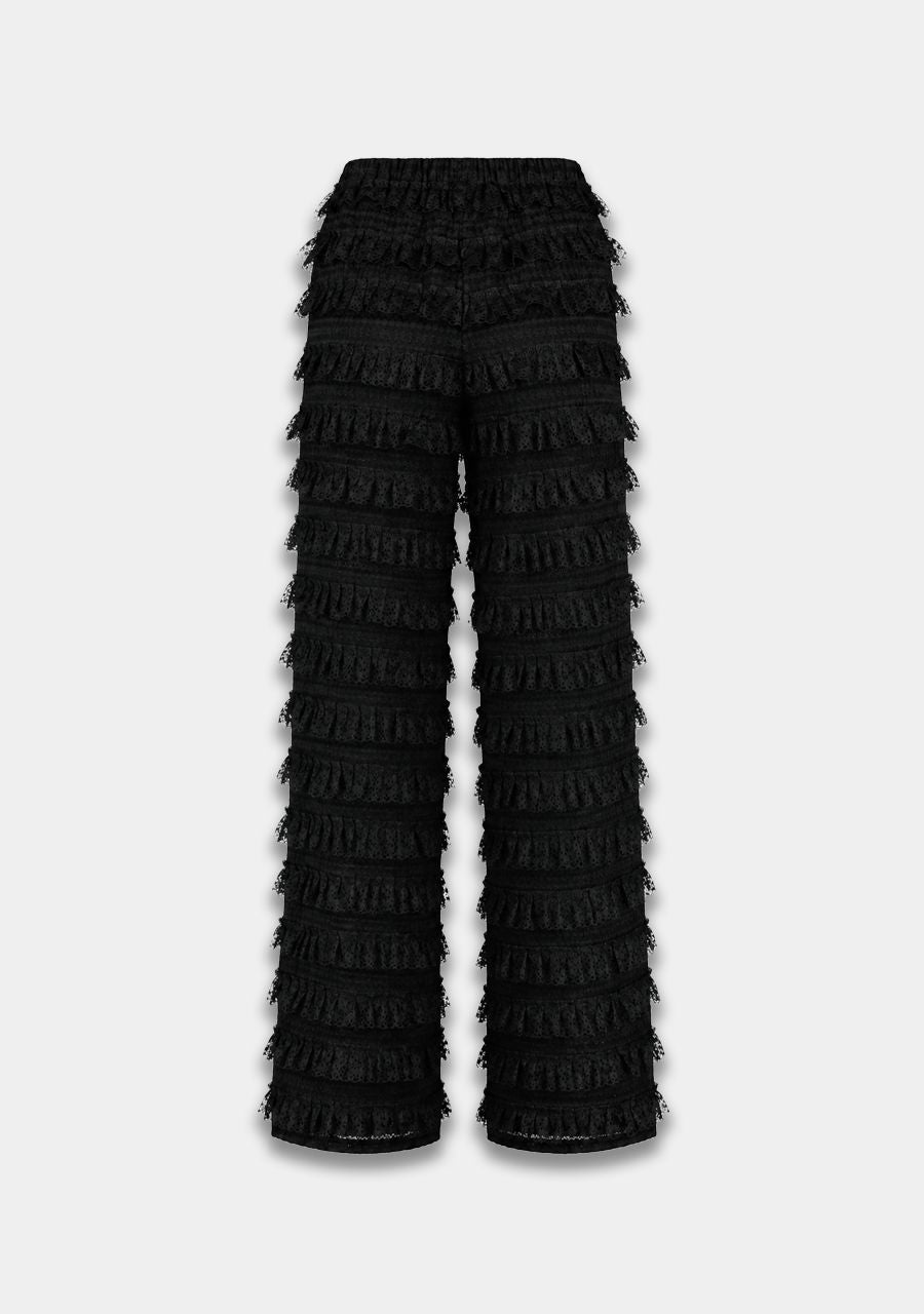 Lo ruffle pants | black