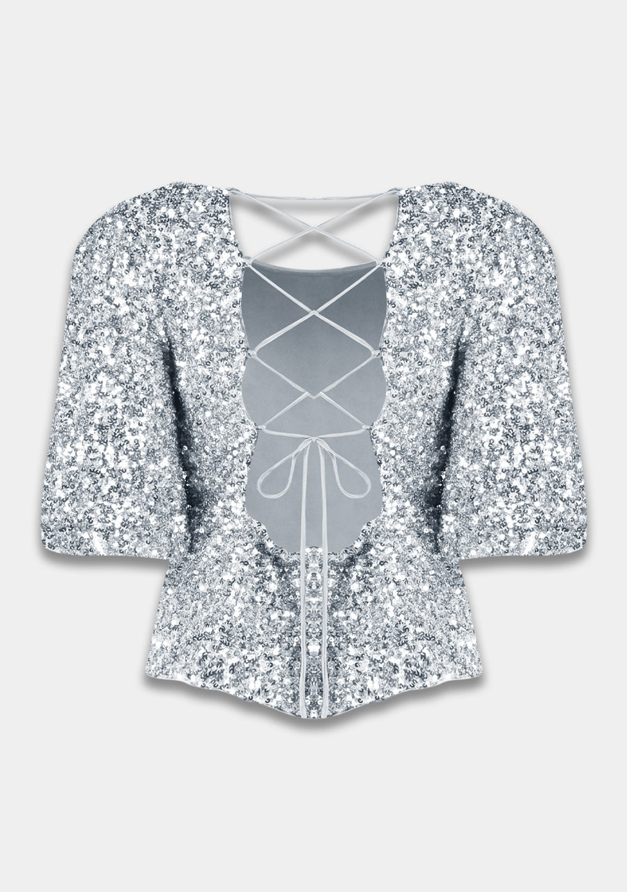 Marsja sequin top | silver