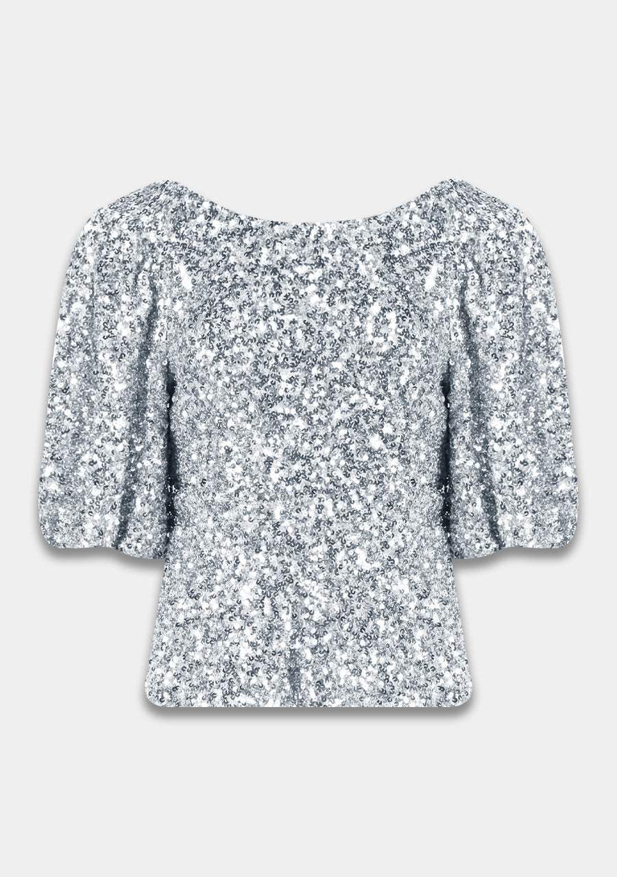 Marsja sequin top | silver