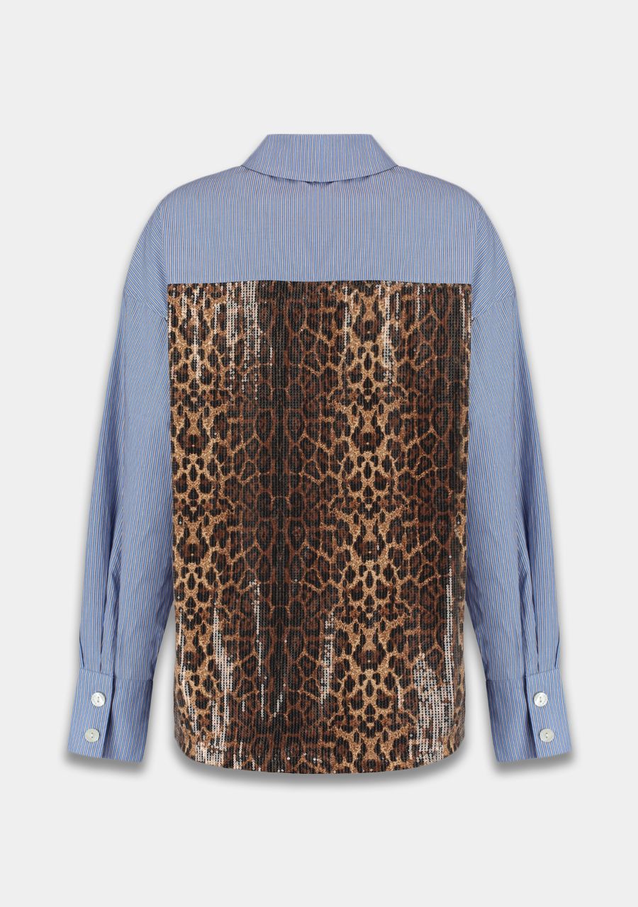 Yelena striped blouse | lexie leopard back