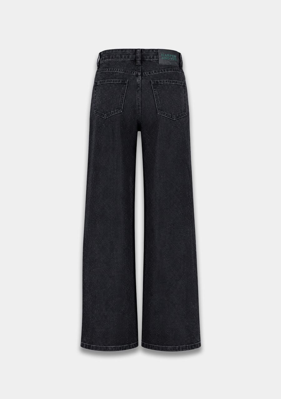 Yve pants glitter | black